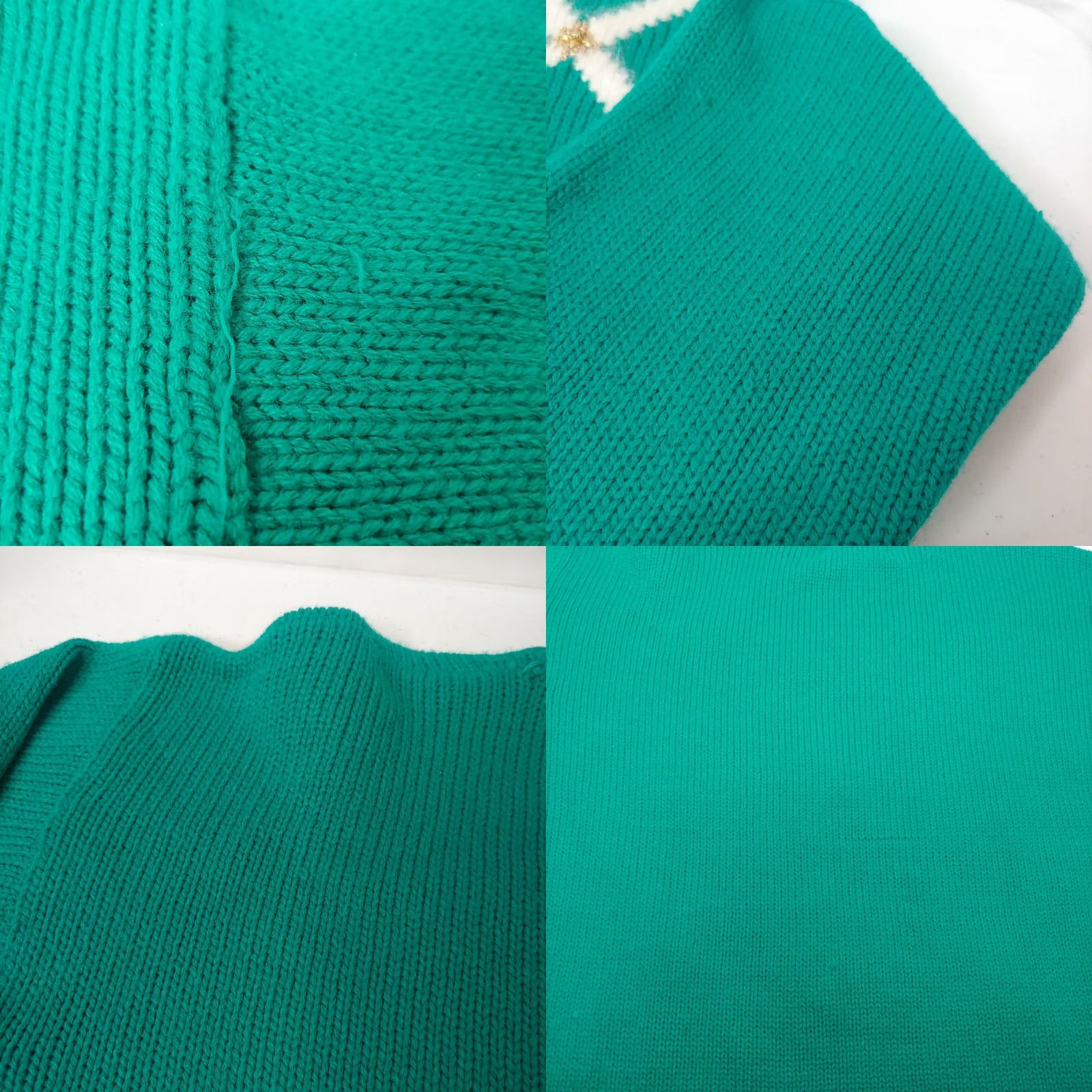 Vintage VINTAGE Dana Scott Sweater L Womens Beaded Flower Cottagecore Teal Green-Blue Crew Neck Long Sleeve Pullover Size L / US 10 / IT 46 - 8 Thumbnail