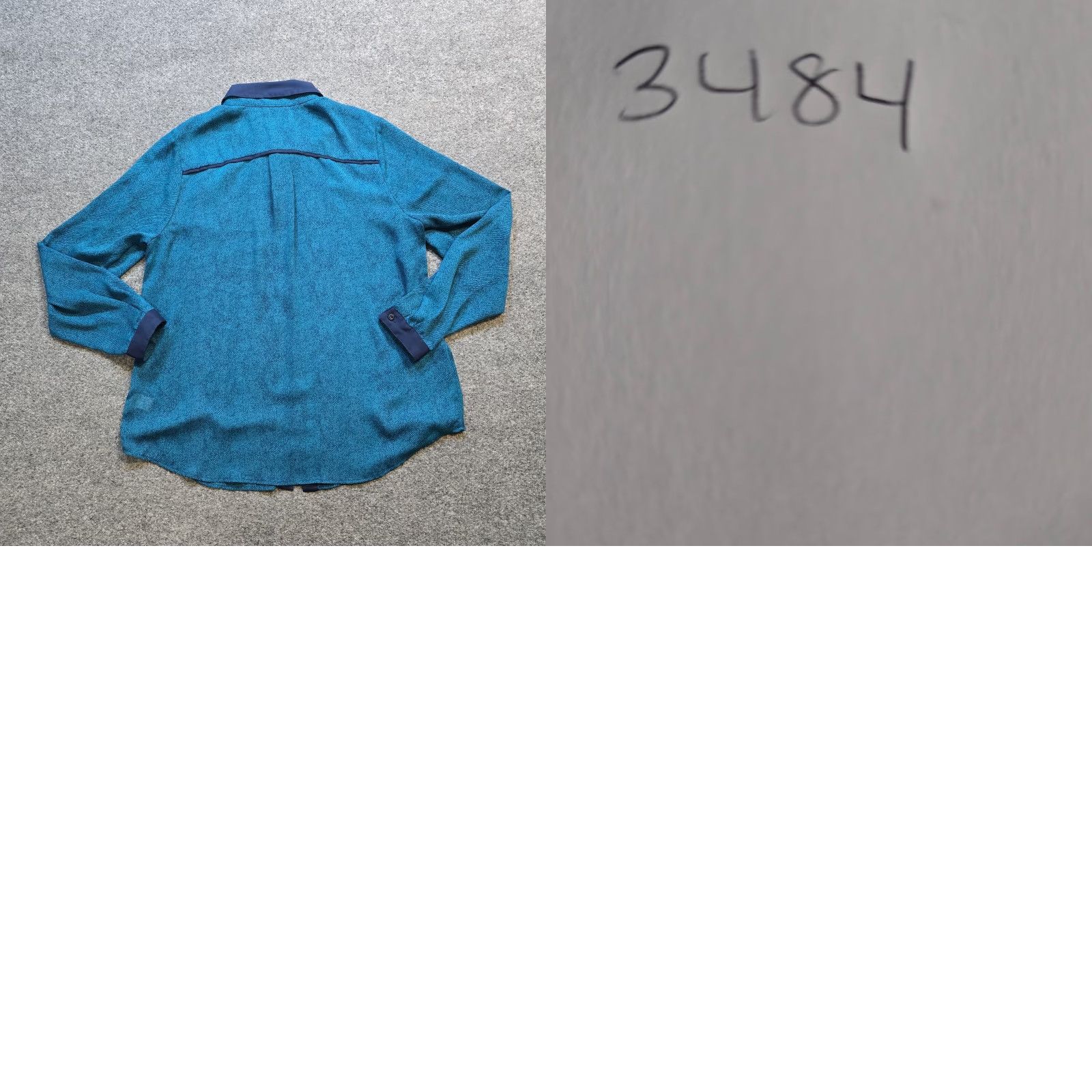 Vintage Susan Graver Blouse Shirt Womens 10 Blue Sheer Button Front Long Sleeve Casual Size L / US 10 / IT 46 - 8 Thumbnail