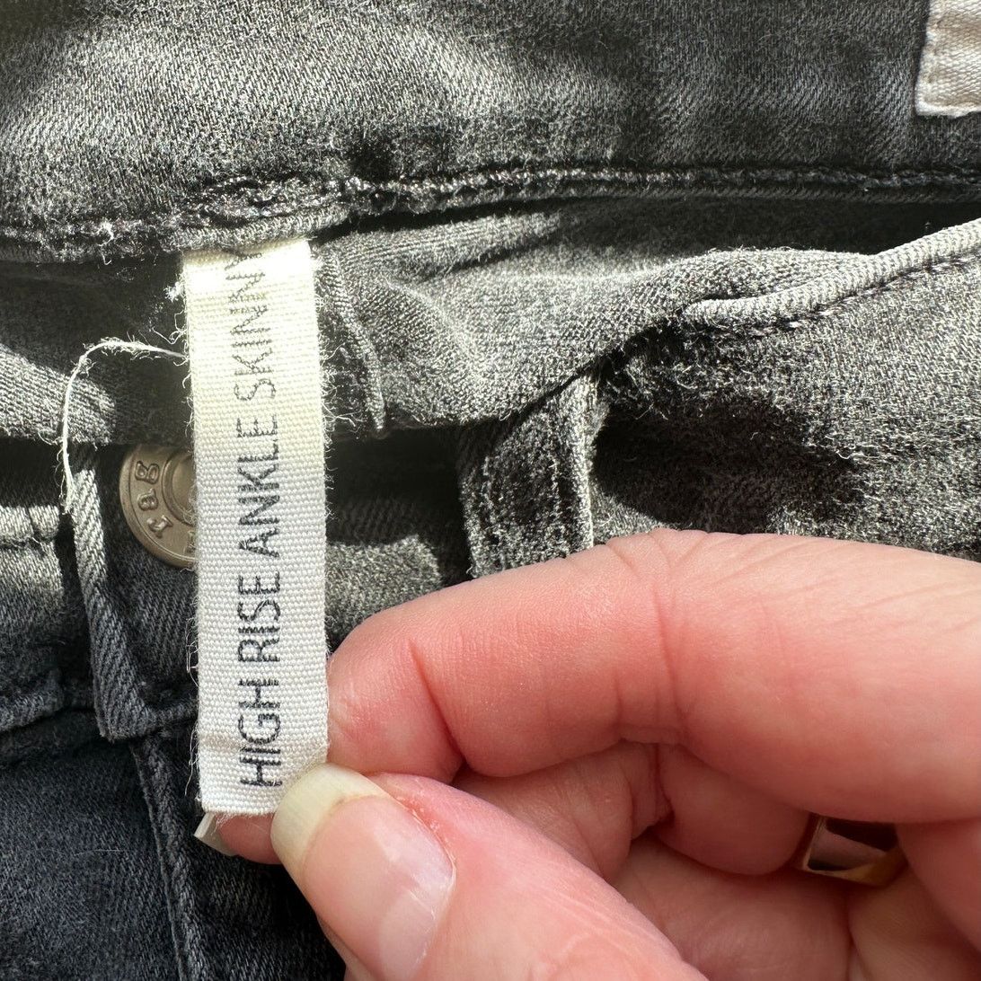 Rag & Bone Rag & Bone Dark Gray High Rise Ankle Skinny Jeans 26 Size 26" / US 2 / IT 38 - 8 Thumbnail