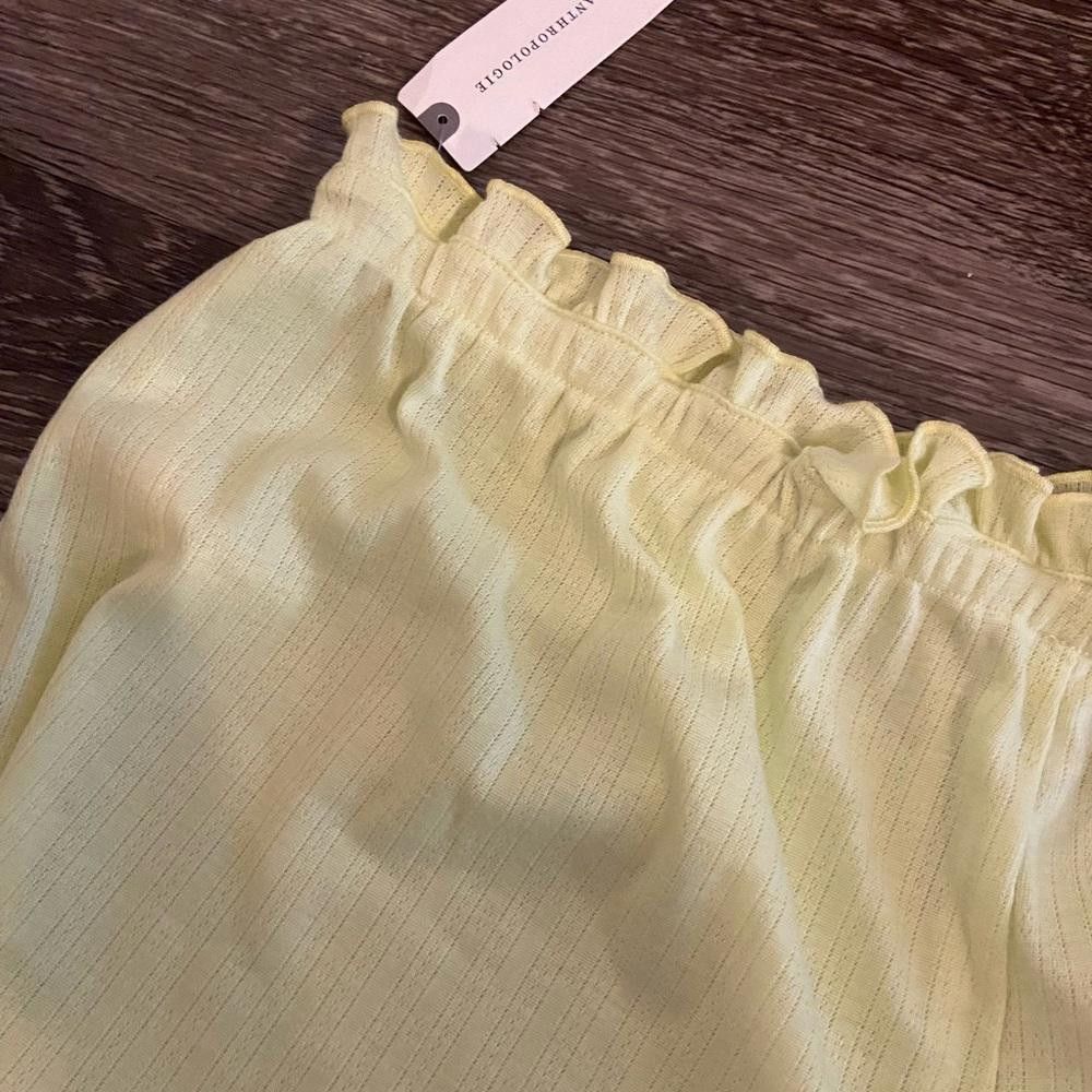 Designer Yellow Anthropologie Pajama Sleep Shirts Size 32" / US 10 / IT 46 - 5 Thumbnail
