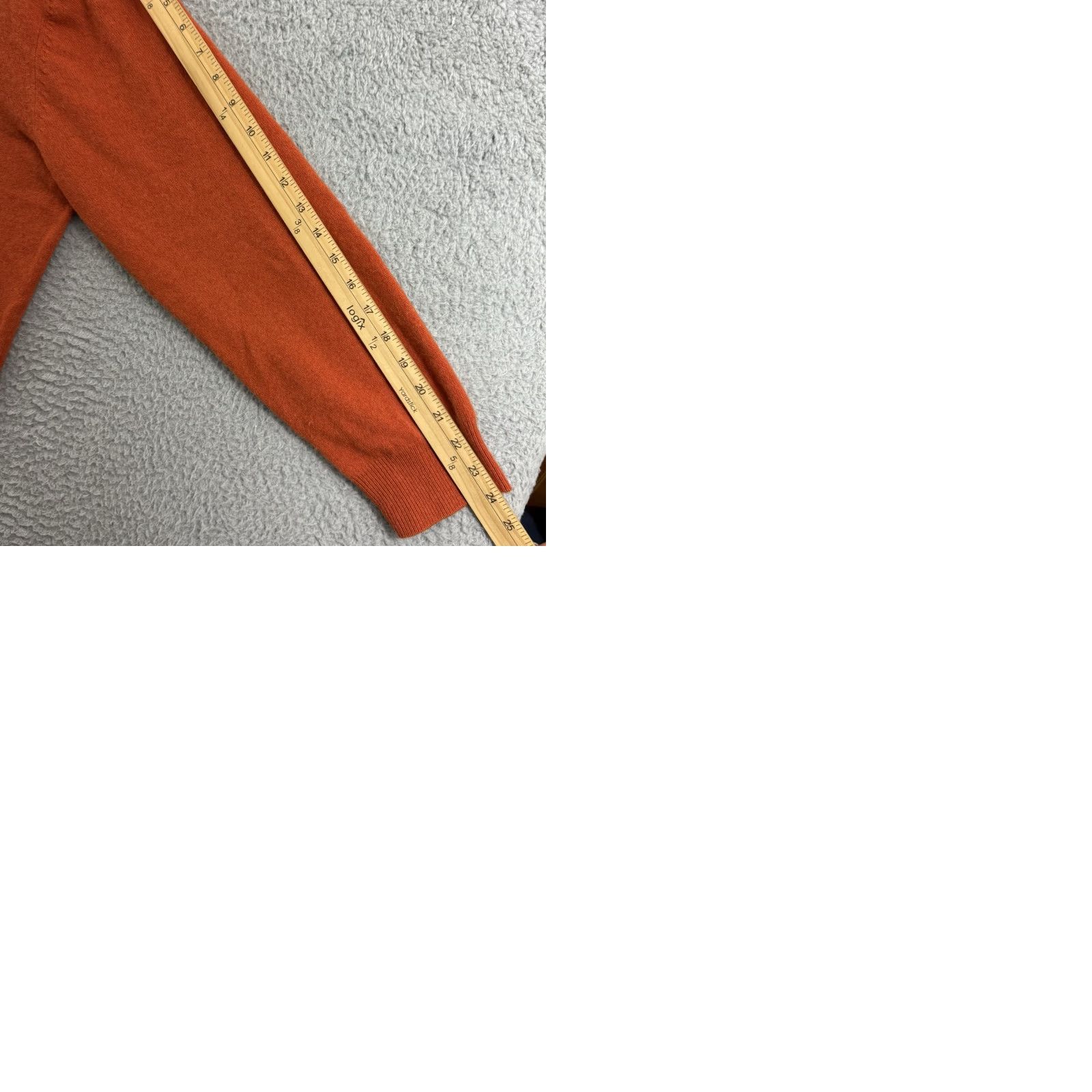 Vintage Jos A Bank Sweater Mens Large Orange Knit 100% Cashmere V Neck Pullover Preppy Size US L / EU 52-54 / 3 - 9 Thumbnail