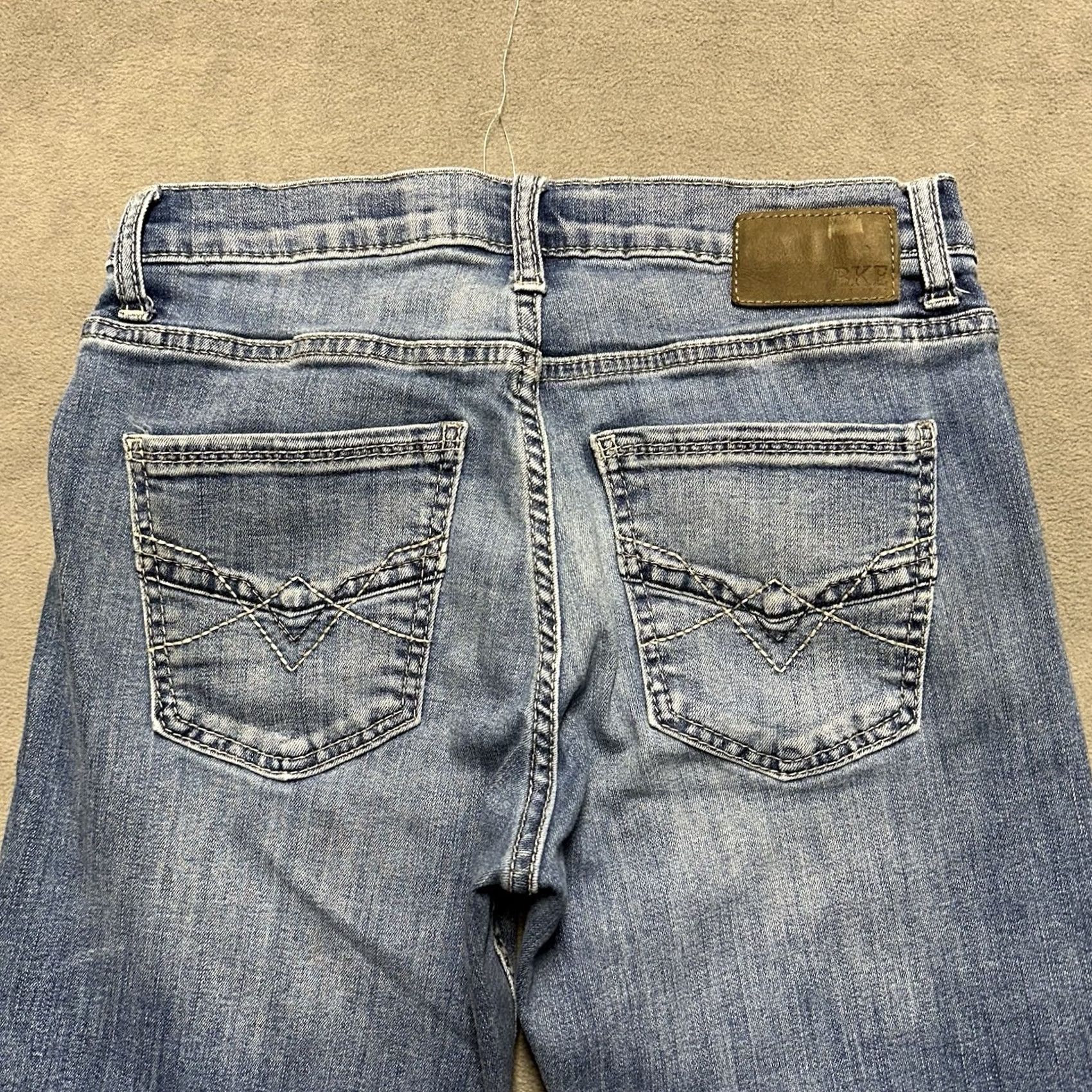 Vintage BKE Tyler Jeans Mens 30x30 (29x28.5) Blue Denim Stretch Relaxed Fit Mid Rise GUC Size US 30 / EU 46 - 4 Thumbnail