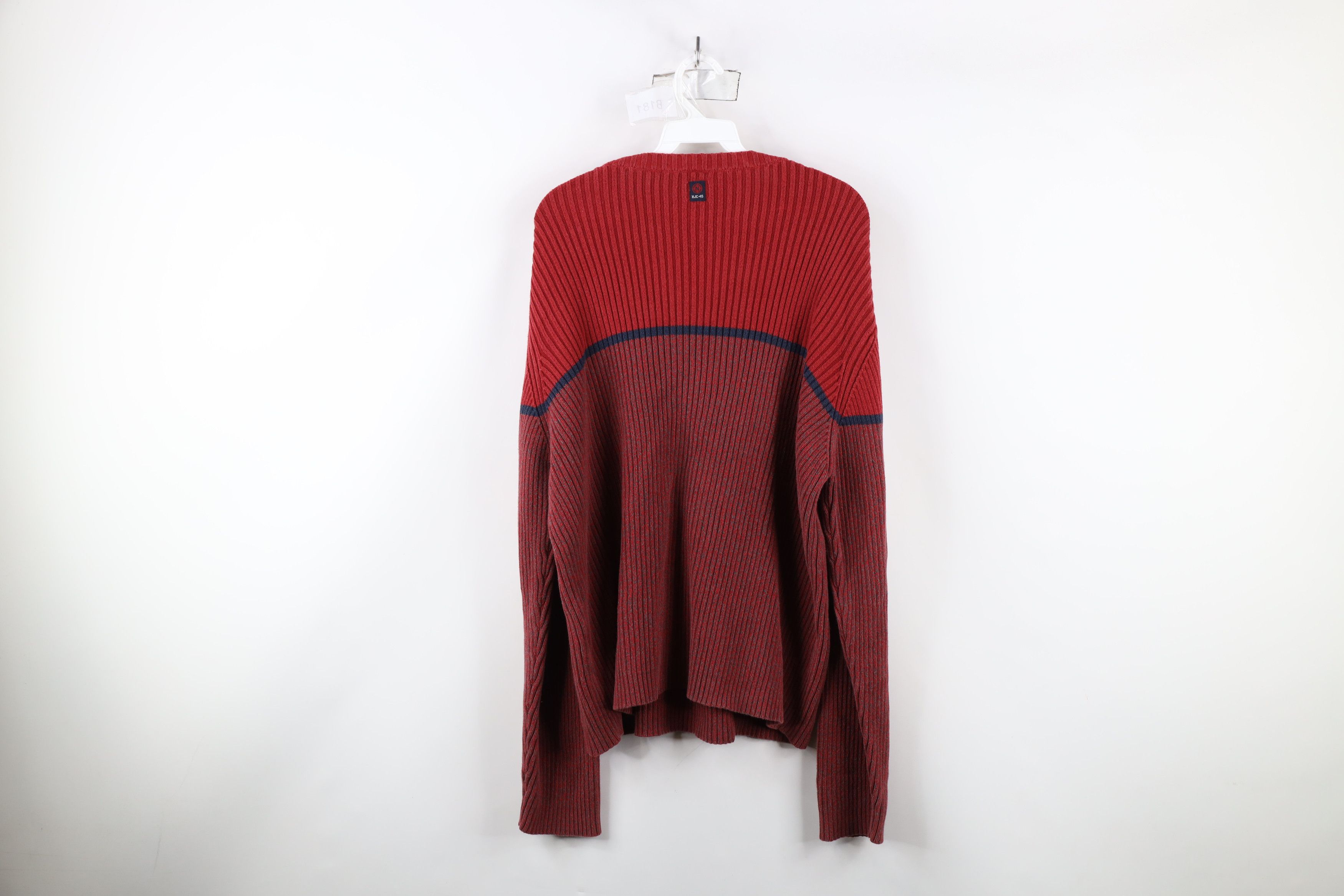 Nautica × Vintage Vintage 90s Nautica Chunky Ribbed Knit Crewneck Sweater Size US L / EU 52-54 / 3 - 9 Thumbnail