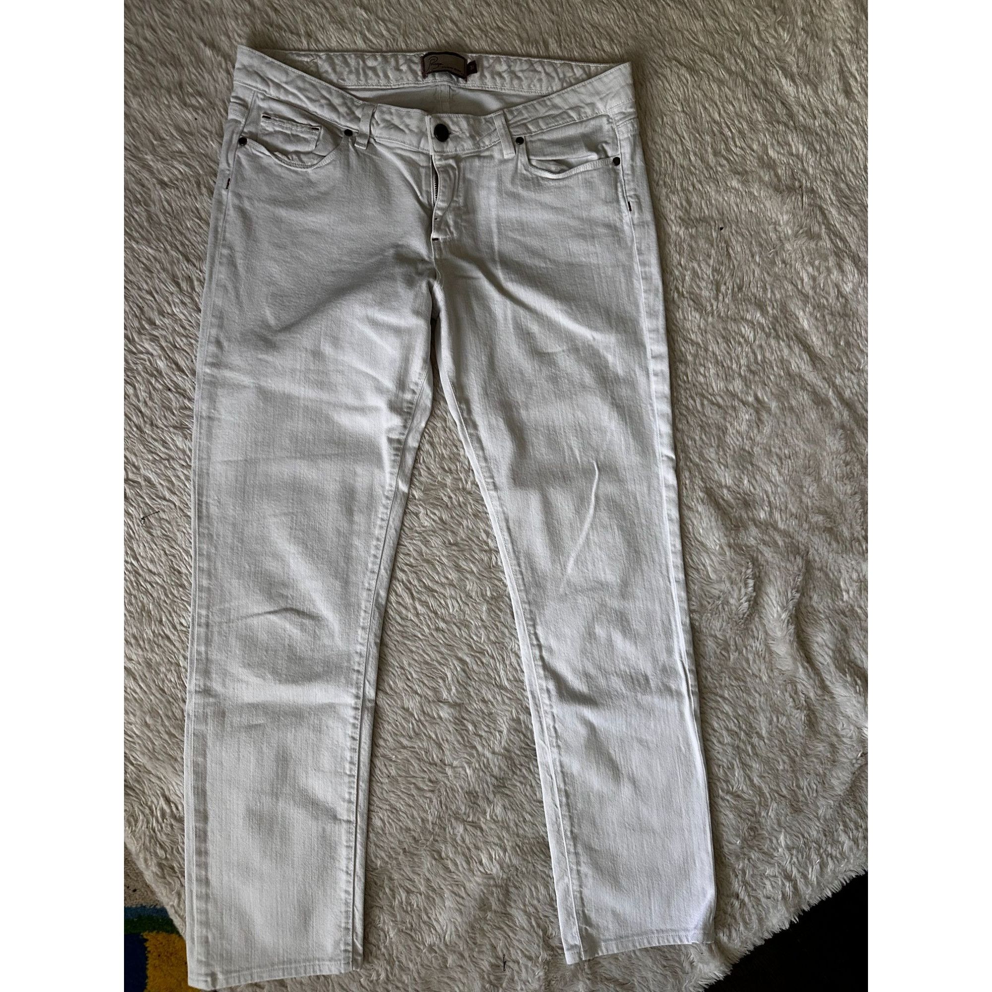 Paige Paige Premium denim white straight leg jeans sz 31 Size 31" - 6 Thumbnail