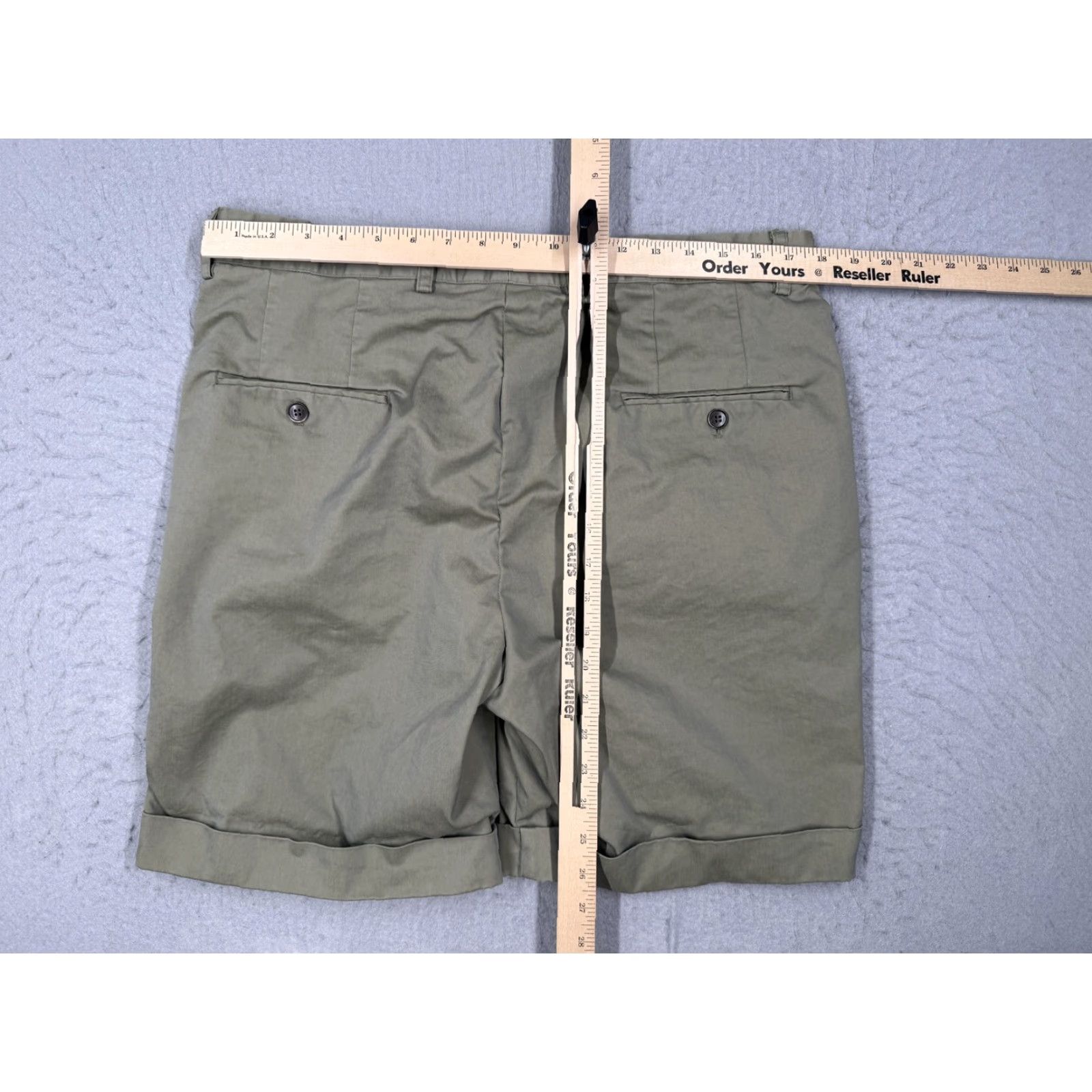 Vintage SSEINSE Shorts Mens 52 Chino Zipper Pocket Pleated 8in Inseam Regular Casual Khaki Green PB1253SS Mens Size US 36 / EU 52 - 6 Thumbnail