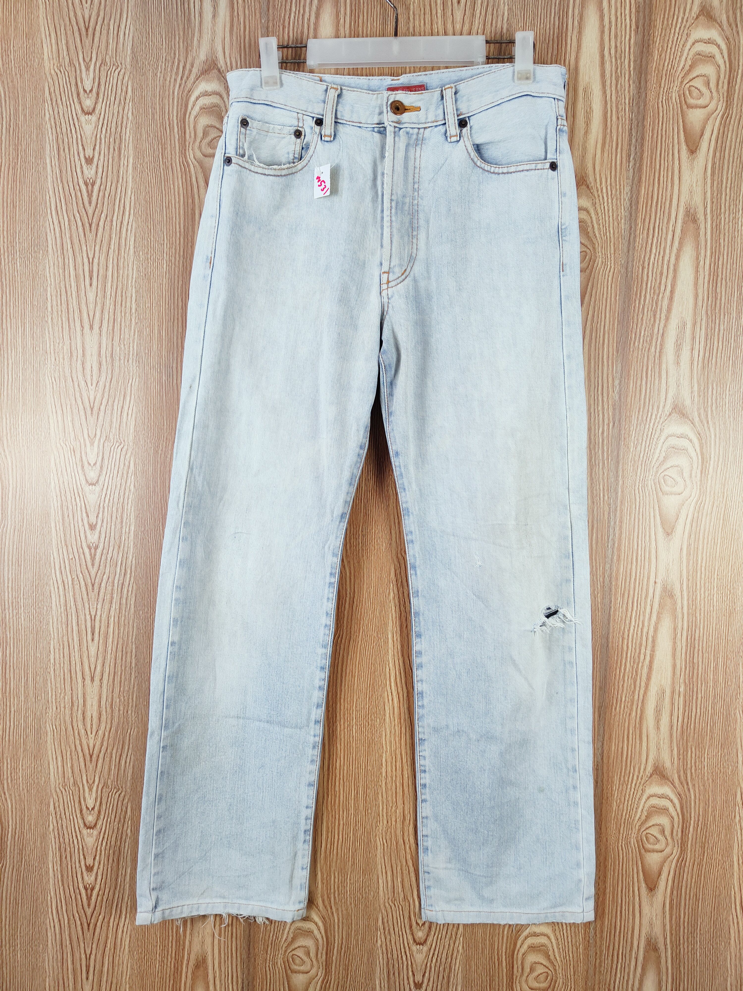 Oldblue Co. Old Blue vintage Blue Faded Distressed Ripped Jeans #W531 Size US 30 / EU 46 - 1 Thumbnail