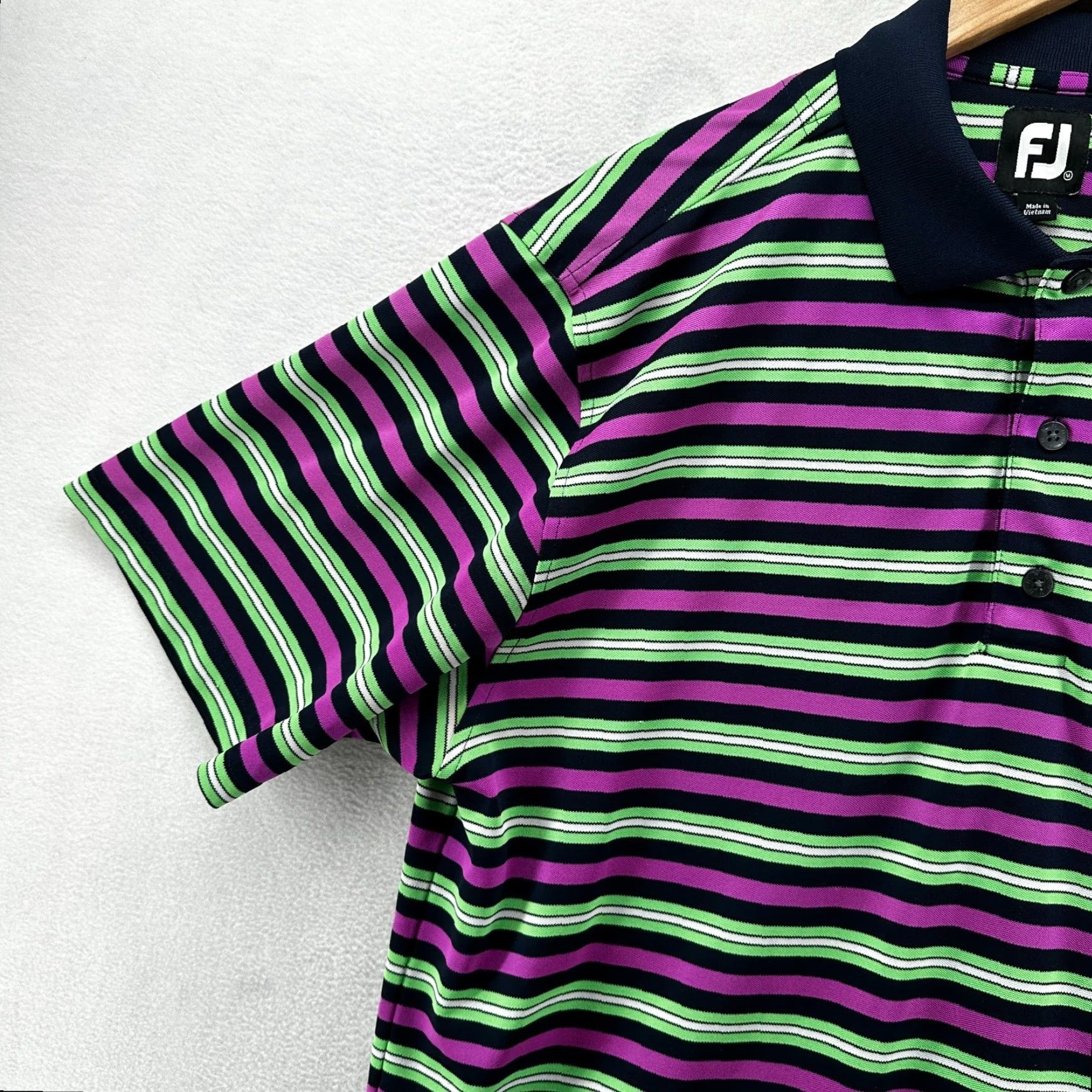 Footjoy Footjoy Polo Shirt Multicolor Men's Size Medium Golf Striped Short Sleeve Size US M / EU 48-50 / 2 - 5 Thumbnail