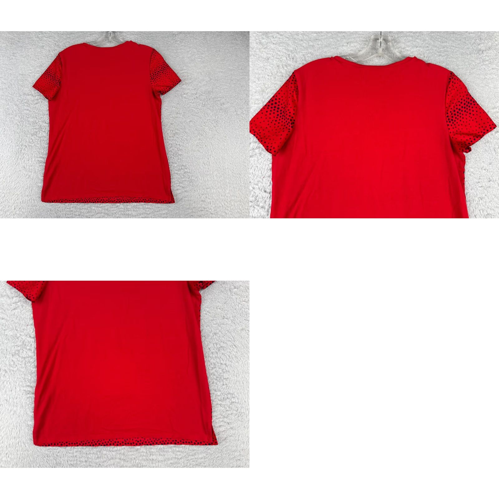 Tommy Hilfiger Tommy Hilfiger Shirt Women S Petite Red Polka Dot Crew Neck Viscose Blend Size S / US 4 / IT 40 - 9 Thumbnail