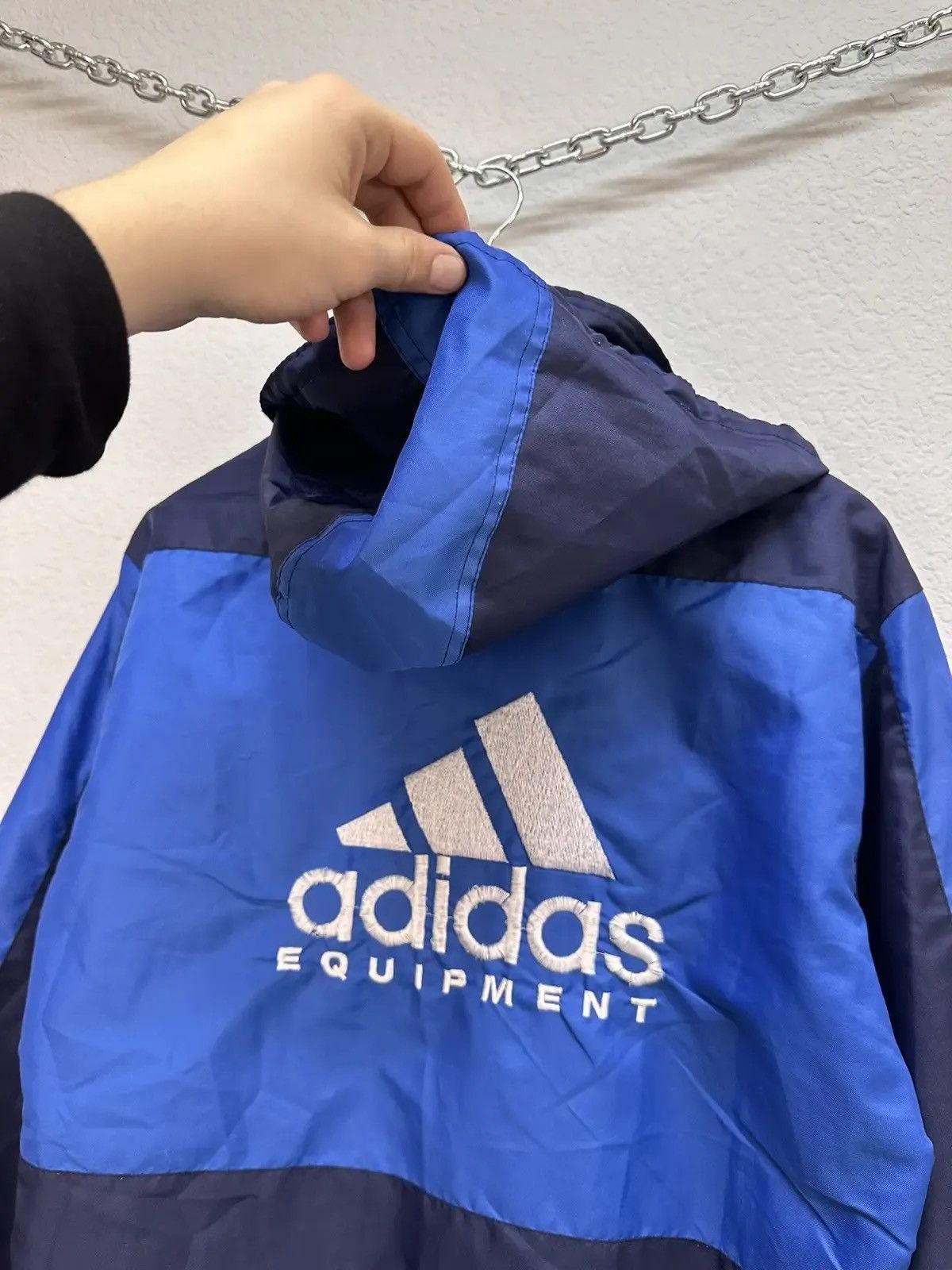 Adidas × Japanese Brand × Vintage 1980s ADIDAS EQUIPMENT WINDBREAKER EMBROIDERED LOGO Size US M / EU 48-50 / 2 - 3 Thumbnail