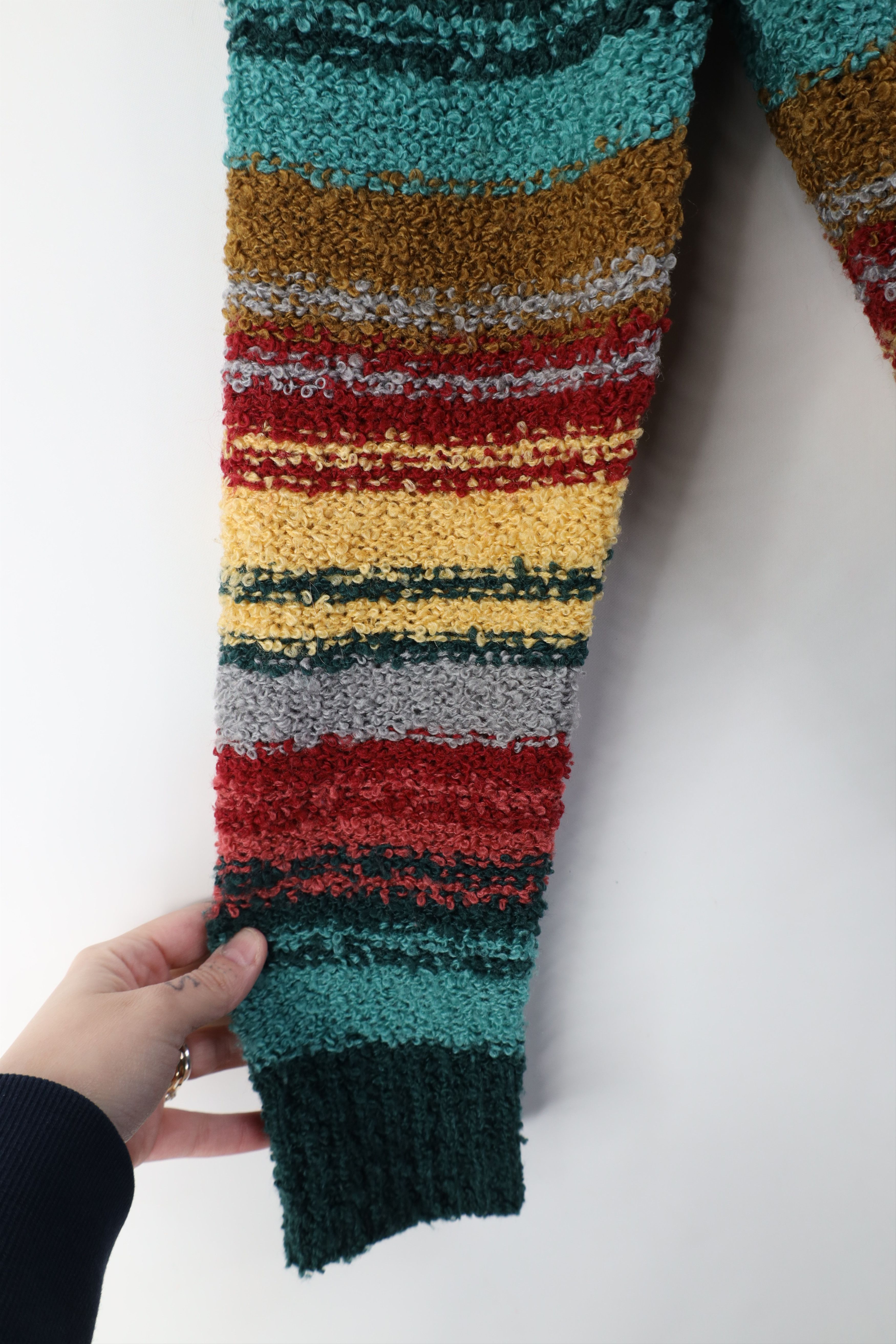 Vintage Vintage 90s Y2K Streetwear Rainbow Textured Knit Sweater Size M / US 6-8 / IT 42-44 - 5 Thumbnail
