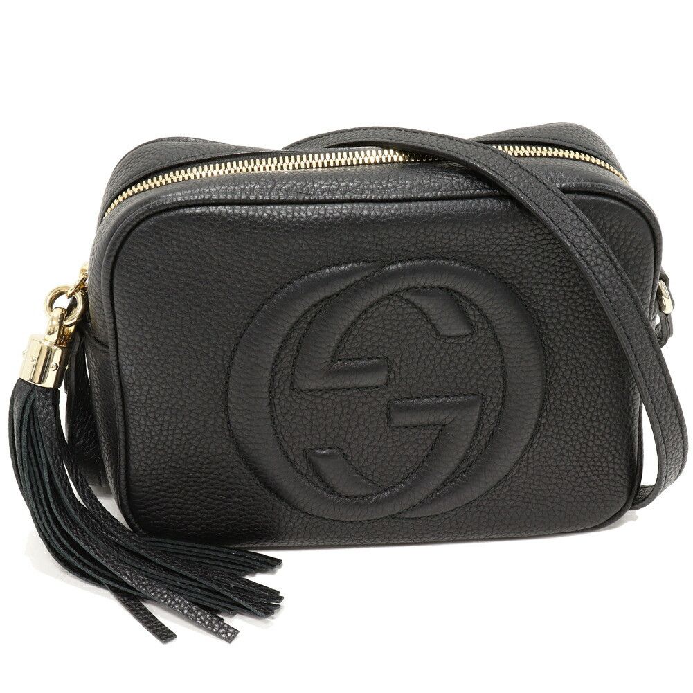 Gucci Gucci Gucci Soho Small Disco Bag Calf Shoulder Bag Leather Shoulder Bag 308364A7M0G1000 DUTY FREE for USA Size ONE SIZE - 1 Thumbnail