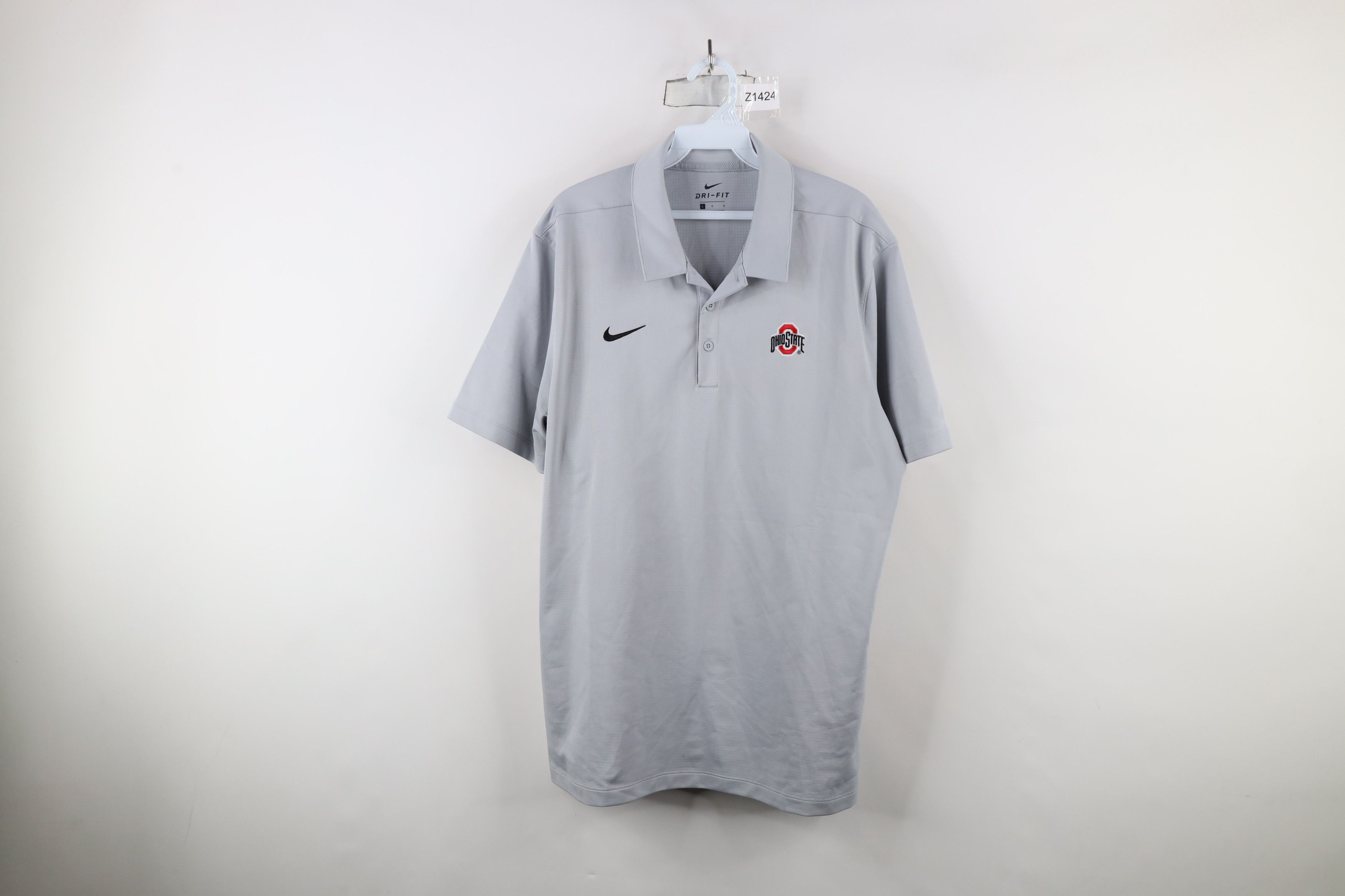 Nike × Vintage Nike Ohio State University Football Collared Golf Polo Shirt Size US L / EU 52-54 / 3 - 1 Thumbnail