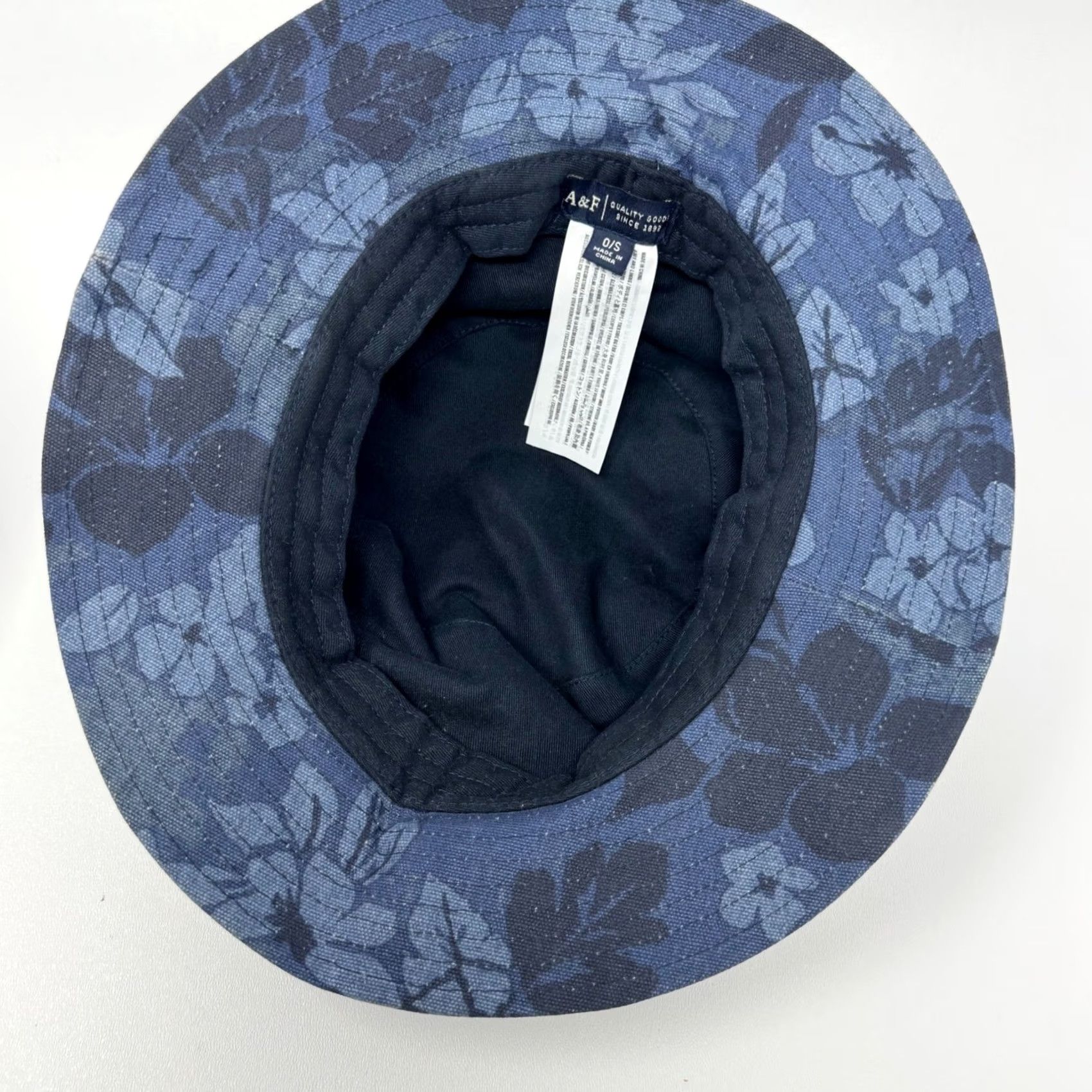 Abercrombie & Fitch Abercrombie & Fitch Bucket Hat OS Unisex Adults Cotton Canvas Floral Blue Lined Summer Spring Casual Outdoor Hats Men Women Size ONE SIZE - 7 Thumbnail