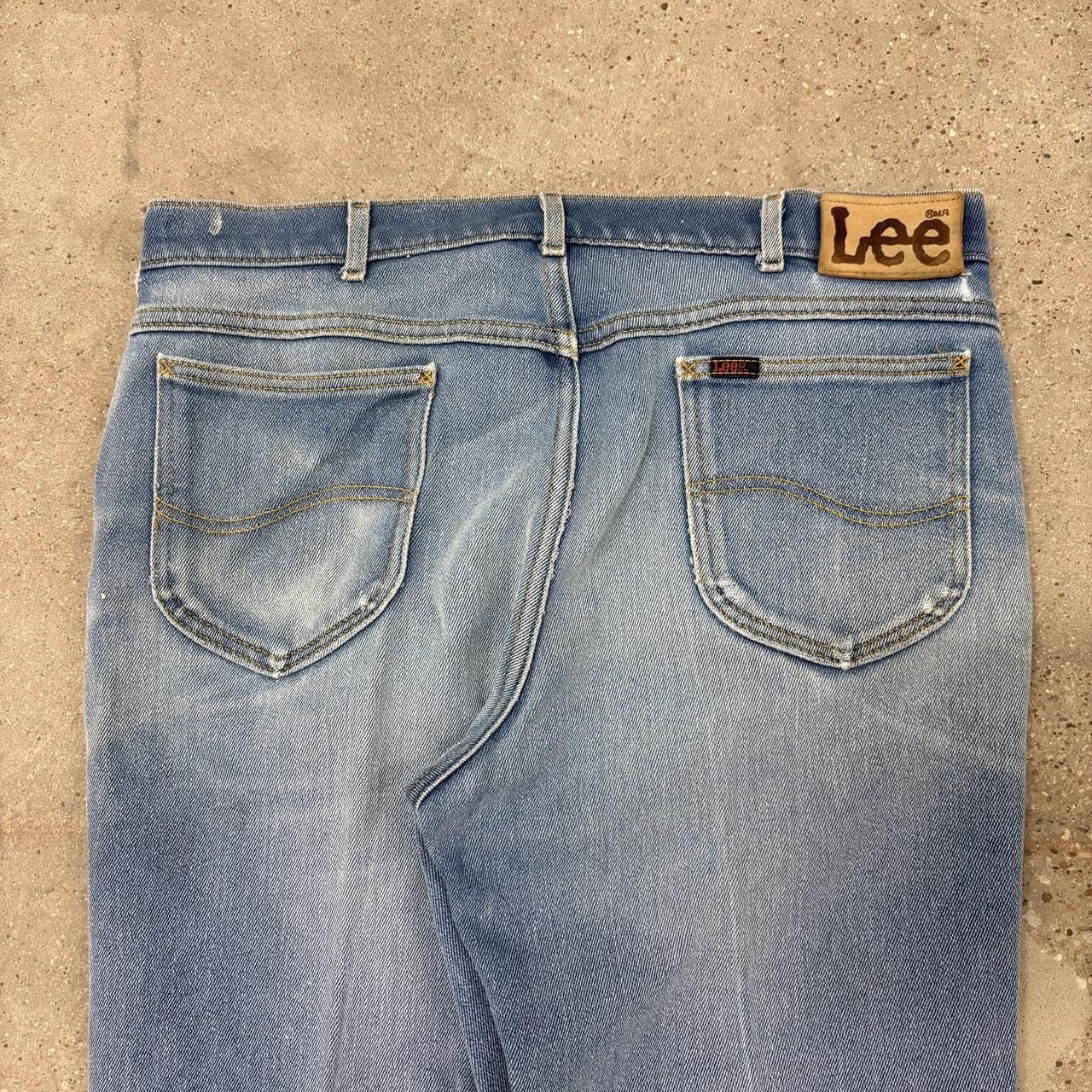 Lee Vintage Lee Riders Bootcut Faded Patchwork Denim Jeans Size US 36 / EU 52 - 5 Thumbnail