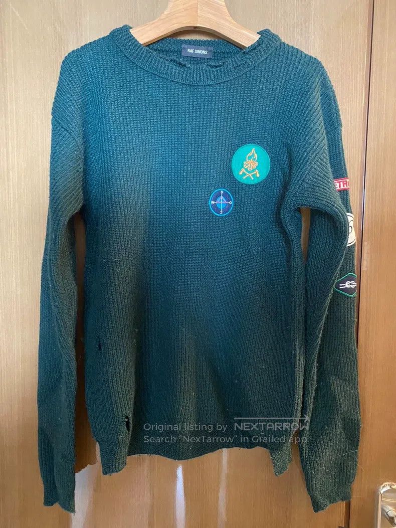 Raf simons Woollen Destructive Knitted Sweater