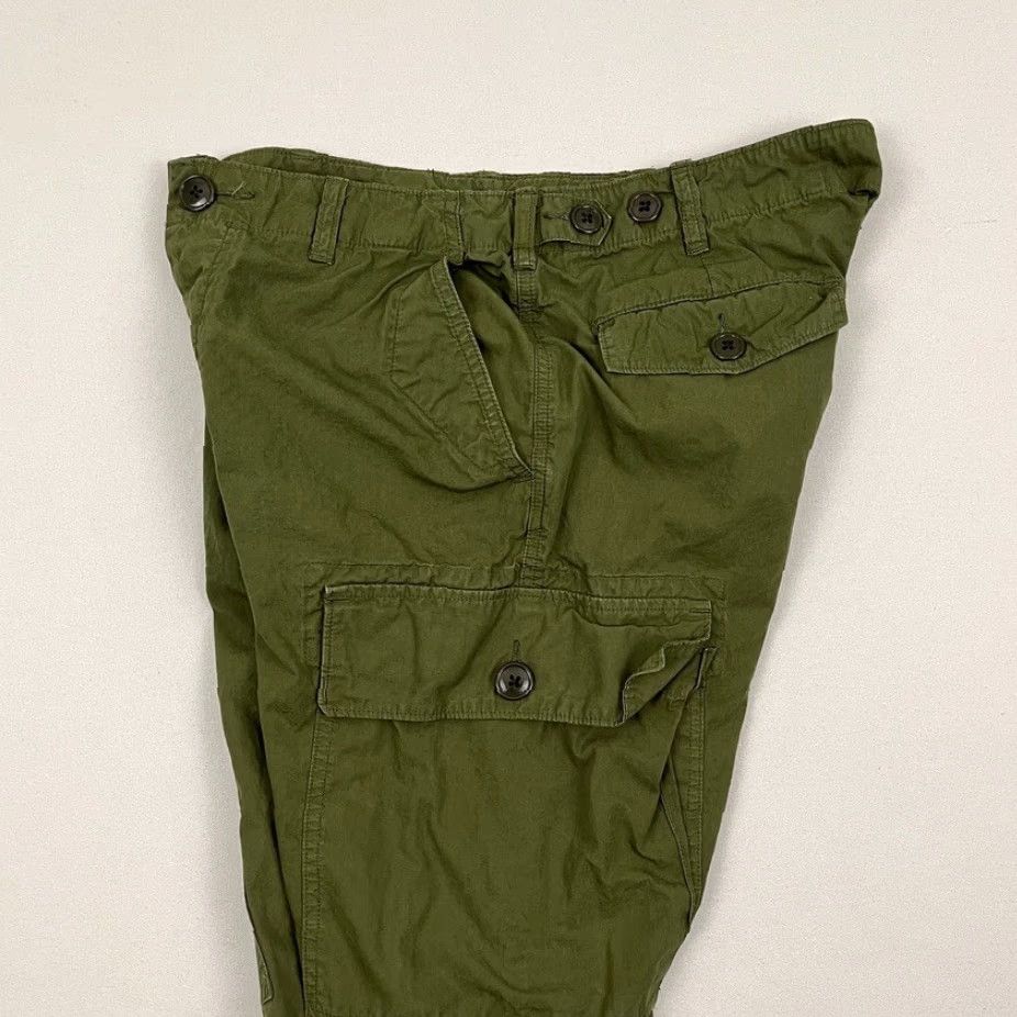 J.Crew J Crew Cargo Pants Mens 32 x 33 Slim Garment Dyed Green Military Utility A1402 Pants Size US 32 / EU 48 - 4 Thumbnail