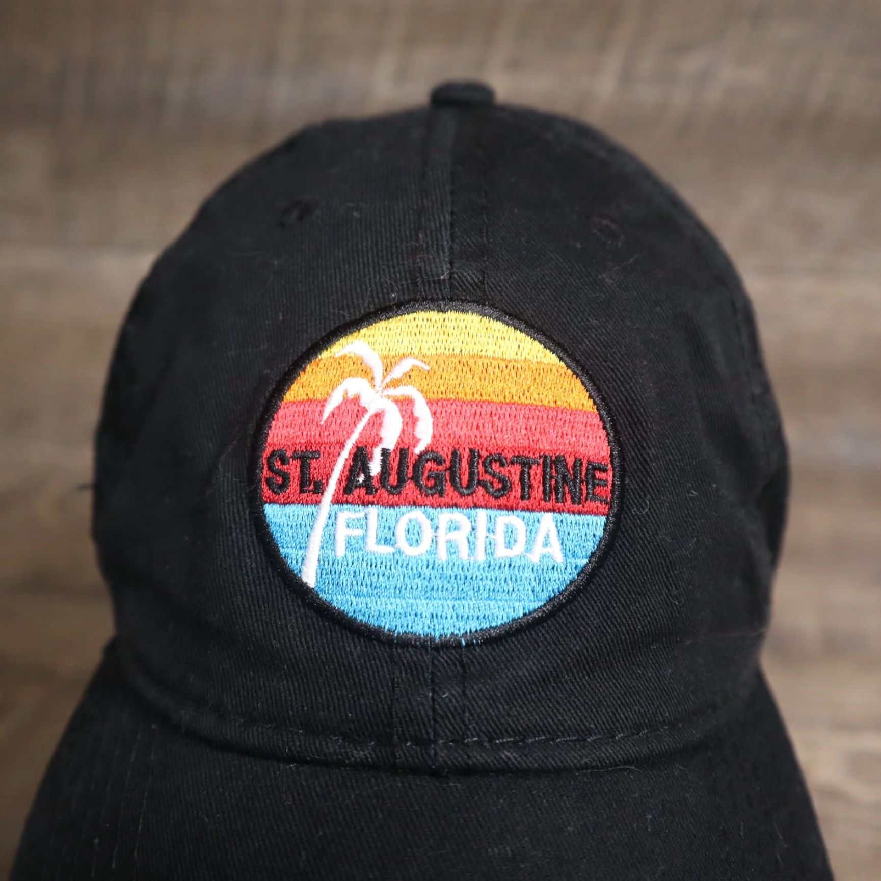 Bally Embroidered Hat Ball Cap Strapback Adjustable Beige Black St. Augustine Florida Size ONE SIZE - 2 Thumbnail