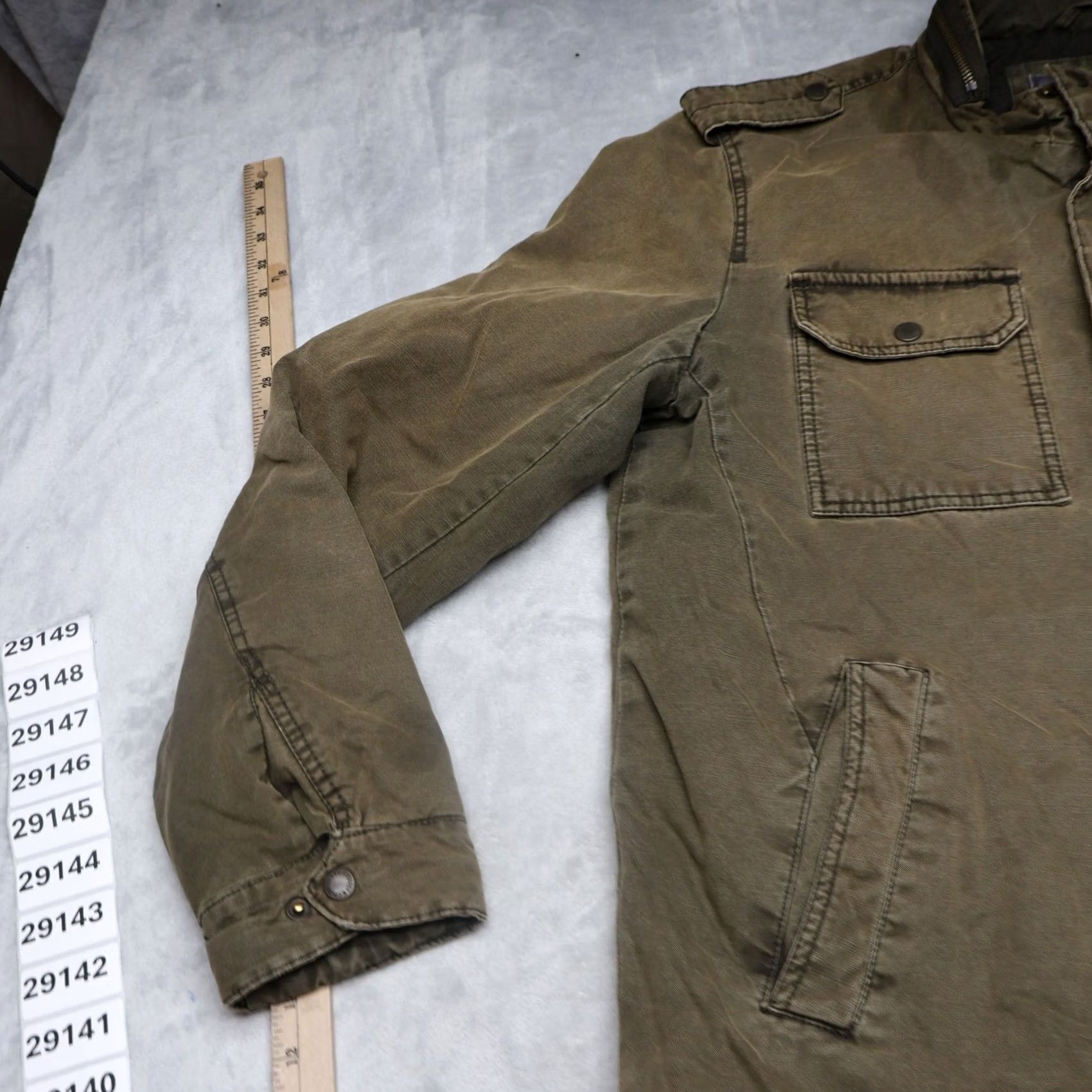 Levi's Levis Jacket Mens Medium Brown Washed Canvas Full Zip Rugged Military Field Size US M / EU 48-50 / 2 - 2 Thumbnail