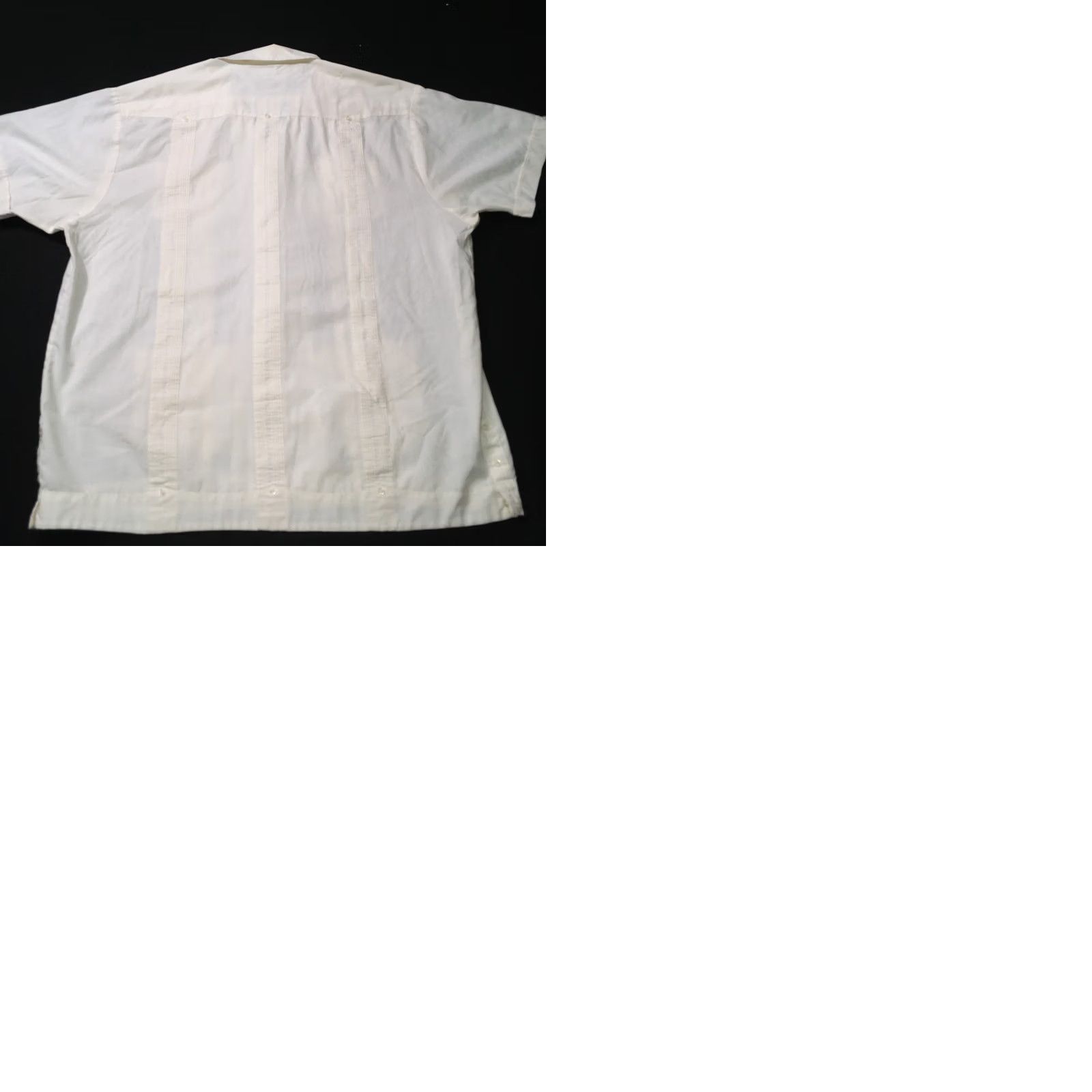 CO VINTAGE THE HAVANERA Co XL Button Down Short Sleeve Shirt CREAM BEIGE POCKETS Mens Size US XL / EU 56 / 4 - 9 Thumbnail