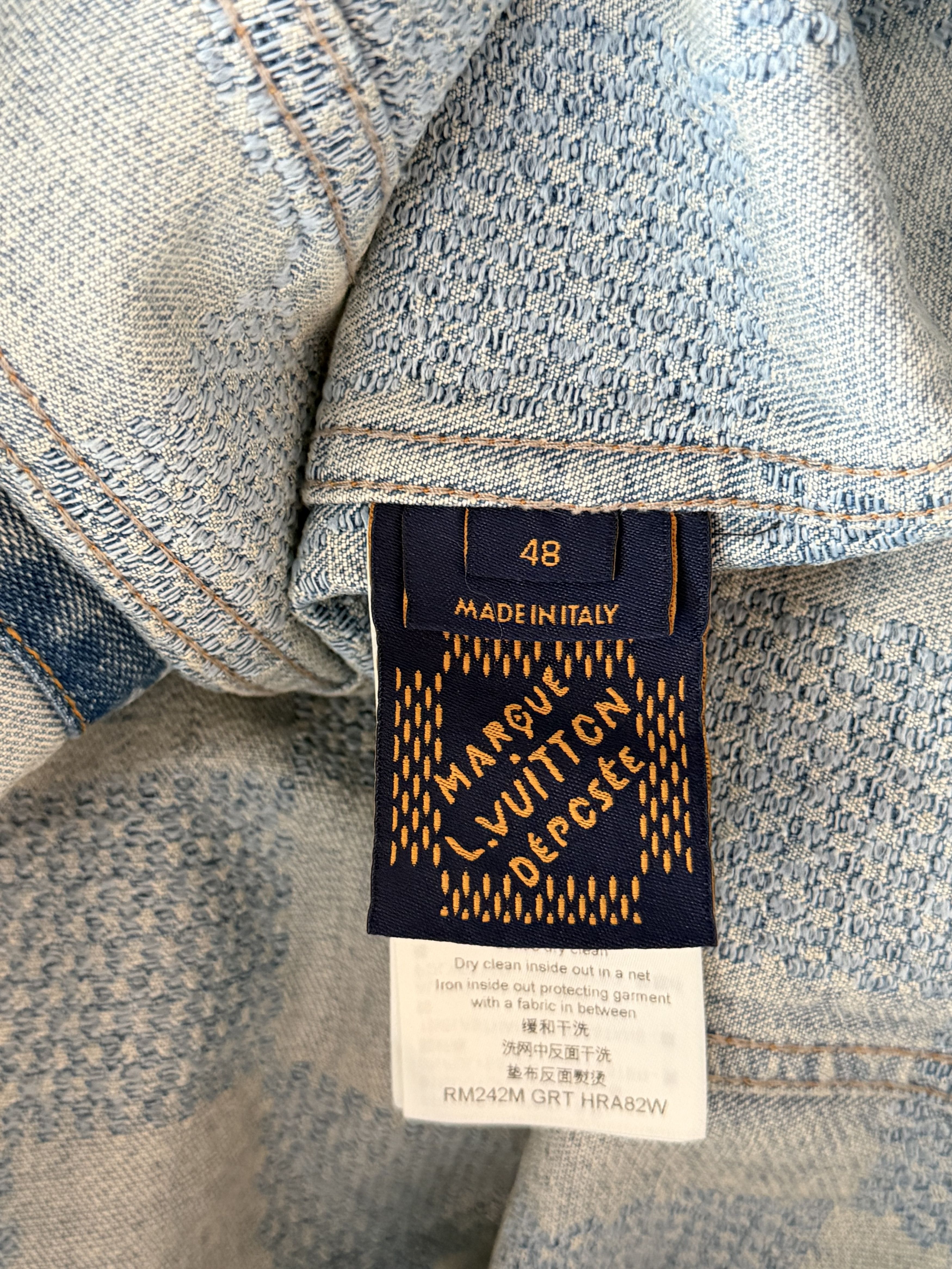 Louis Vuitton Louis Vuitton Blue Embellished Damier Denim Jacket Size US M / EU 48-50 / 2 - 3 Thumbnail