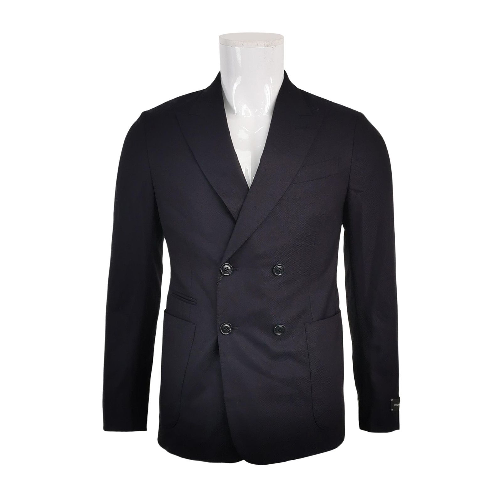 Ermenegildo Zegna Ermenegildo Zegna Wool-Silk Double-Breasted Blazer 36S Size 36S - 1 Thumbnail