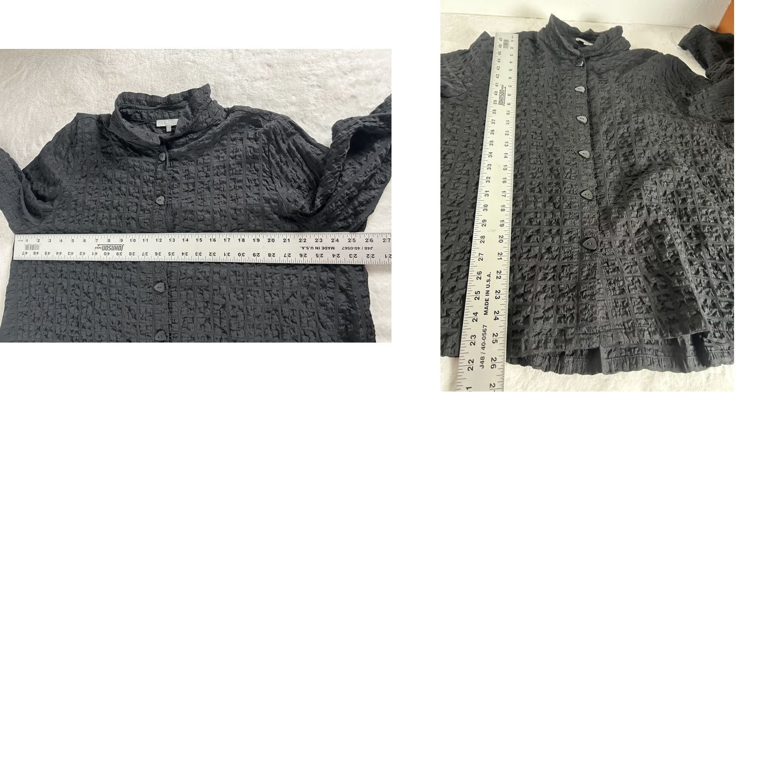 Habitat Habitat Womens Black Crinkle Textured Button Front Swing Jacket XL Lightweight Jacket Size XL / US 12-14 / IT 48-50 - 8 Thumbnail