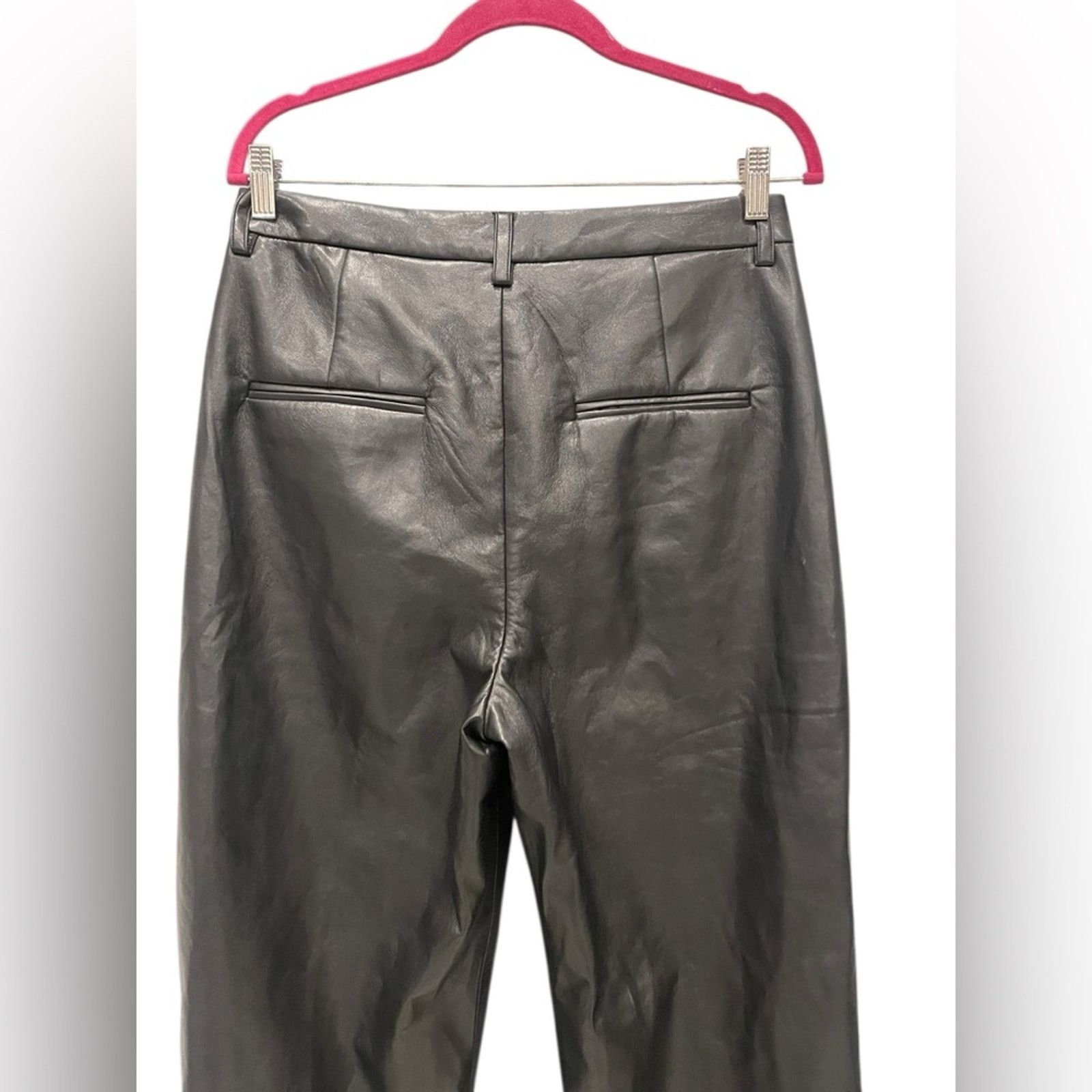 Anine Bing Anine Bing Carmen Wide Leg Recycled leather Pants Women's 32 Size 32" / US 10 / IT 46 - 4 Thumbnail