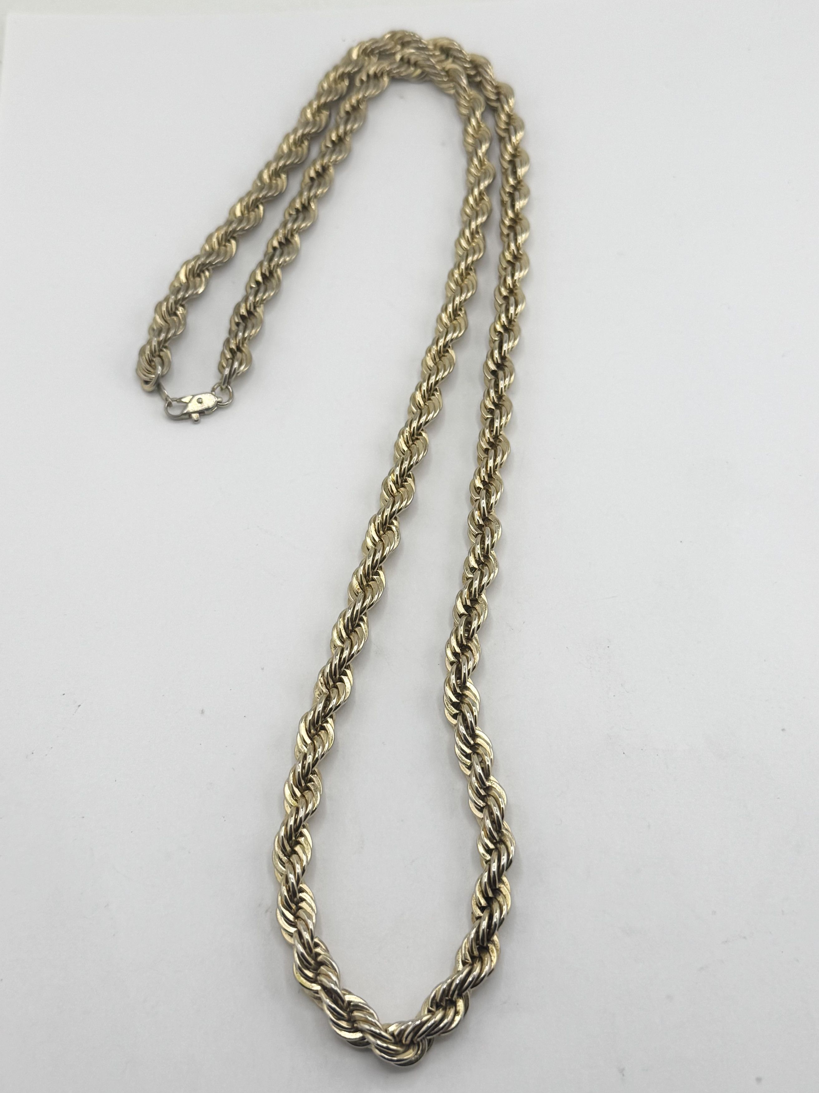 Vintage Vintage 14k Gold Plated braided gold tone long chain necklac Size ONE SIZE - 1 Thumbnail