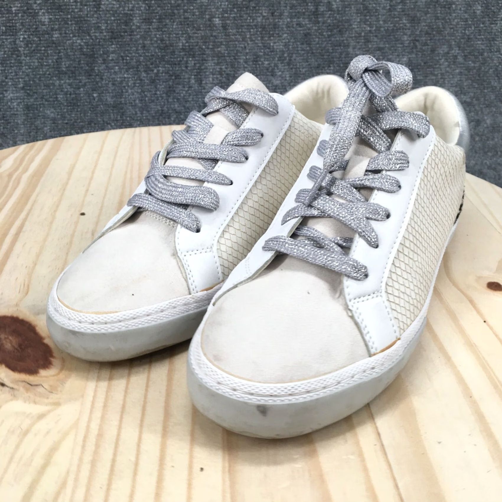 Vintage A New Day Maddison Sneakers White Lace Up Low Top Casual Comfort Womens 9 Shoes Size M / US 6-8 / IT 42-44 - 6 Thumbnail