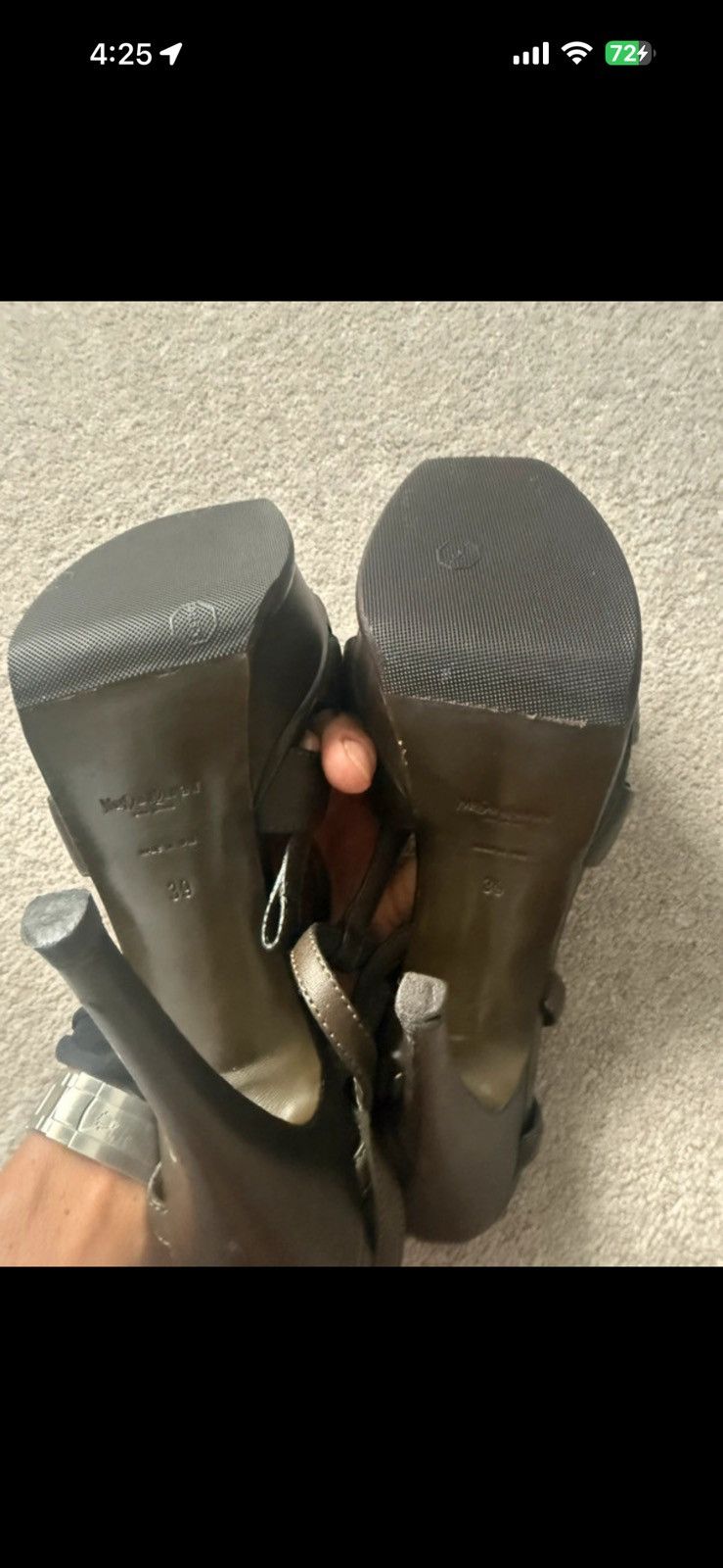 Yves Saint Laurent Khaki tribute YSL heels Size US 8 / IT 38 - 8 Thumbnail