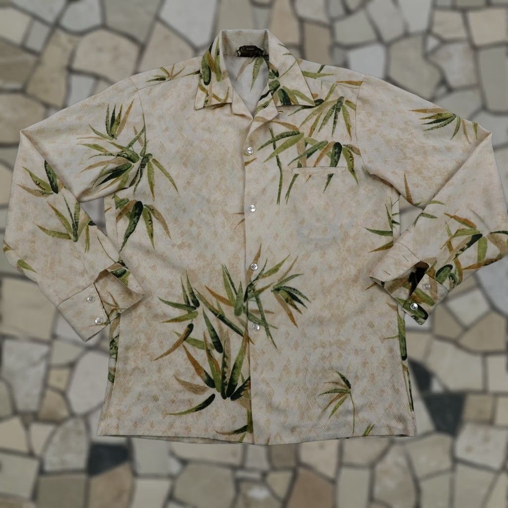 Vintage VINTAGE Malihini Hawaii Shirt Mens Large Hawaiian Floral Aloha Loop Collar 60s Size US L / EU 52-54 / 3 - 1 Thumbnail