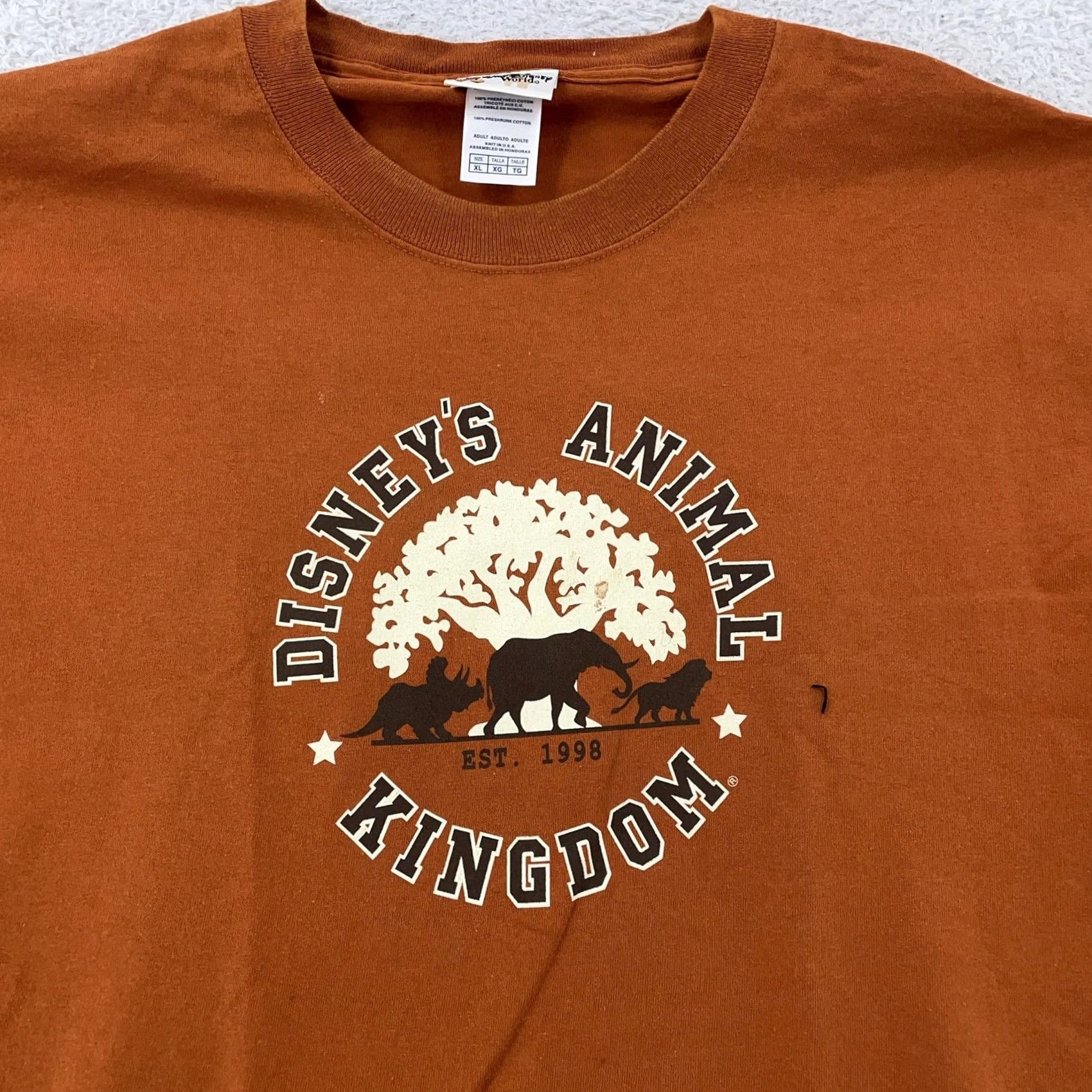 Disney Disney Animal Kingdom Tee Shirt Mens XL Brown Short Sleeve Burnt Orange Graphic Print Crew Neck T-Shirt Outdoor Mens XL Brown Disney Shirt Size US XL / EU 56 / 4 - 2 Thumbnail