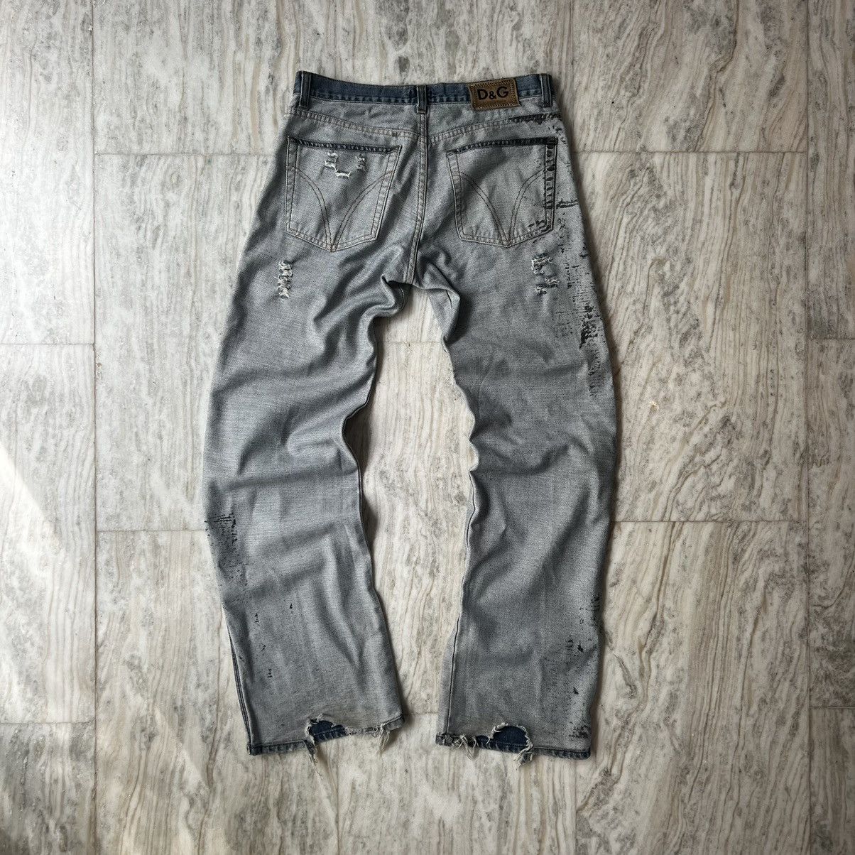 2002 Dolce Gabbana Inside out Oil stain Denim