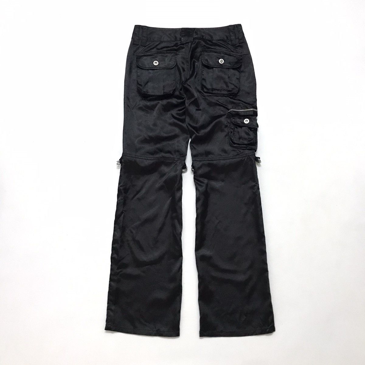 Japanese Brand Gas Mask Black Cargo Flared Pants Size 28" / US 6 / IT 42 - 9 Thumbnail