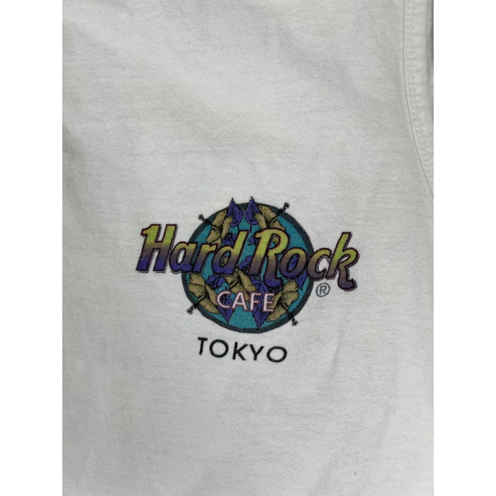 Hard Rock Cafe VINTAGE Hard Rock Cafe Tank Top Shirt XL White 90s Mens T-Shirt Graphic Print 1990s Spring Summer Sleeveless Size US XL / EU 56 / 4 - 3 Thumbnail