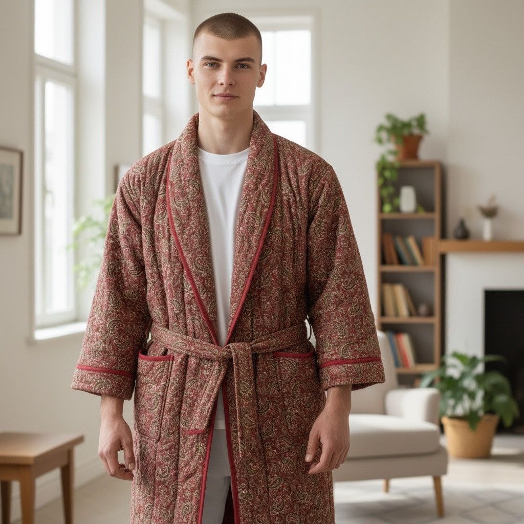 Japanese Brand Nakamurai kimono jacket Paisley Puffer Down Size US XL / EU 56 / 4 - 1 Thumbnail