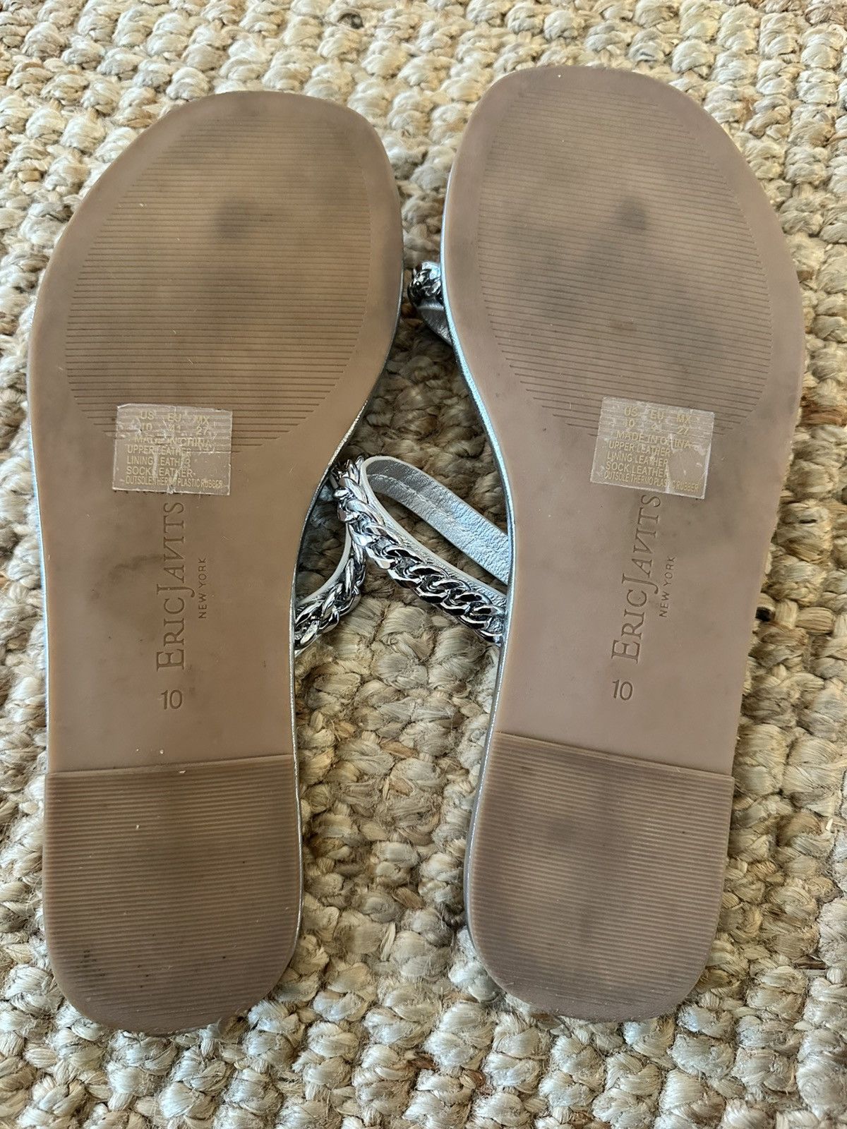 Other ERIC JAVITS CHAINMI TOE LOOP SANDAL SILVER SIZE 10 Size US 10 / IT 40 - 10 Thumbnail