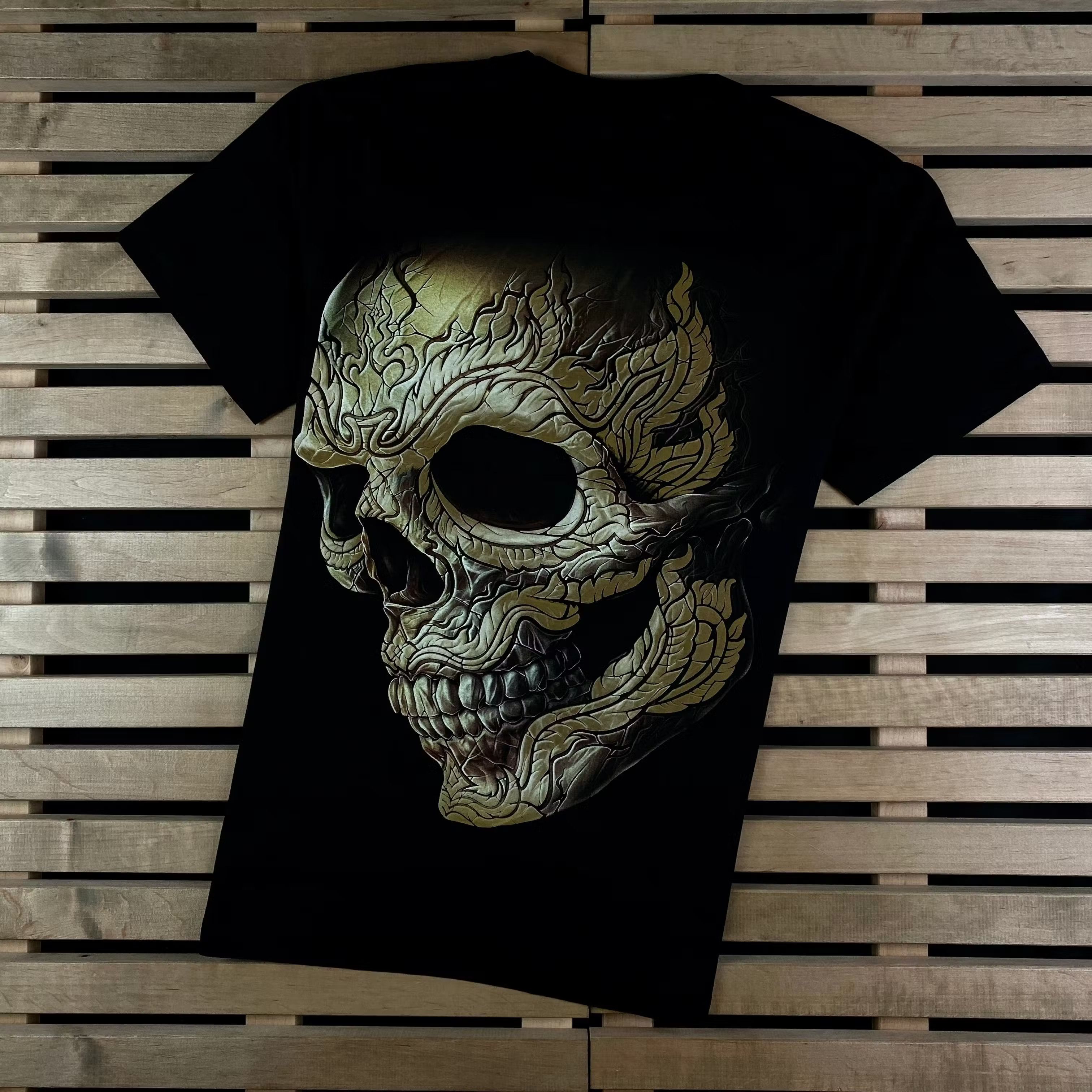 Band Tees × Vintage Mens Vintage Rock T Shirt Skulls Size M Size US M / EU 48-50 / 2 - 6 Thumbnail