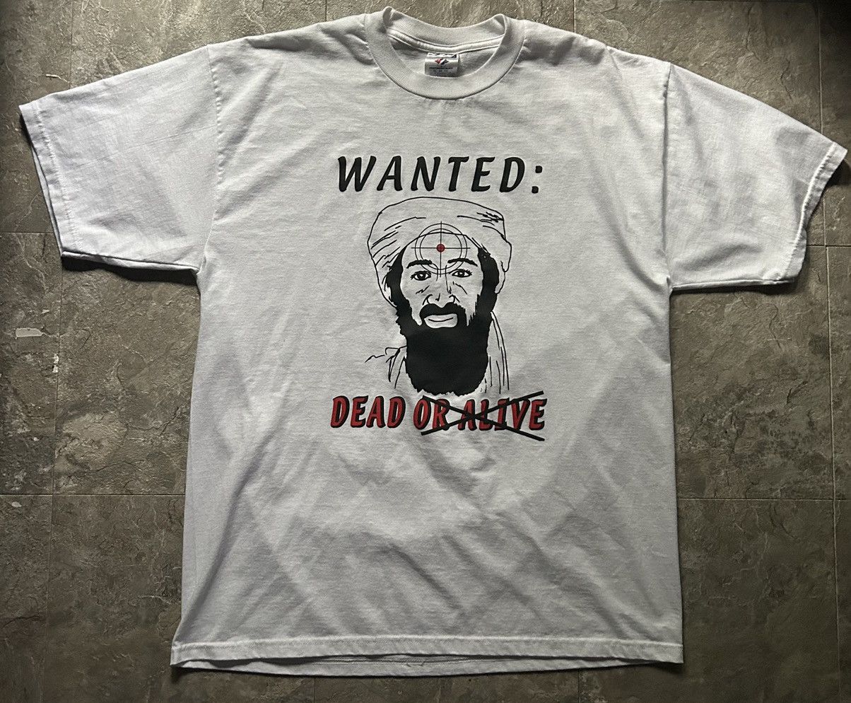 image of Vintage Osama Bin Laden Shirt in White, Men's (Size XL)