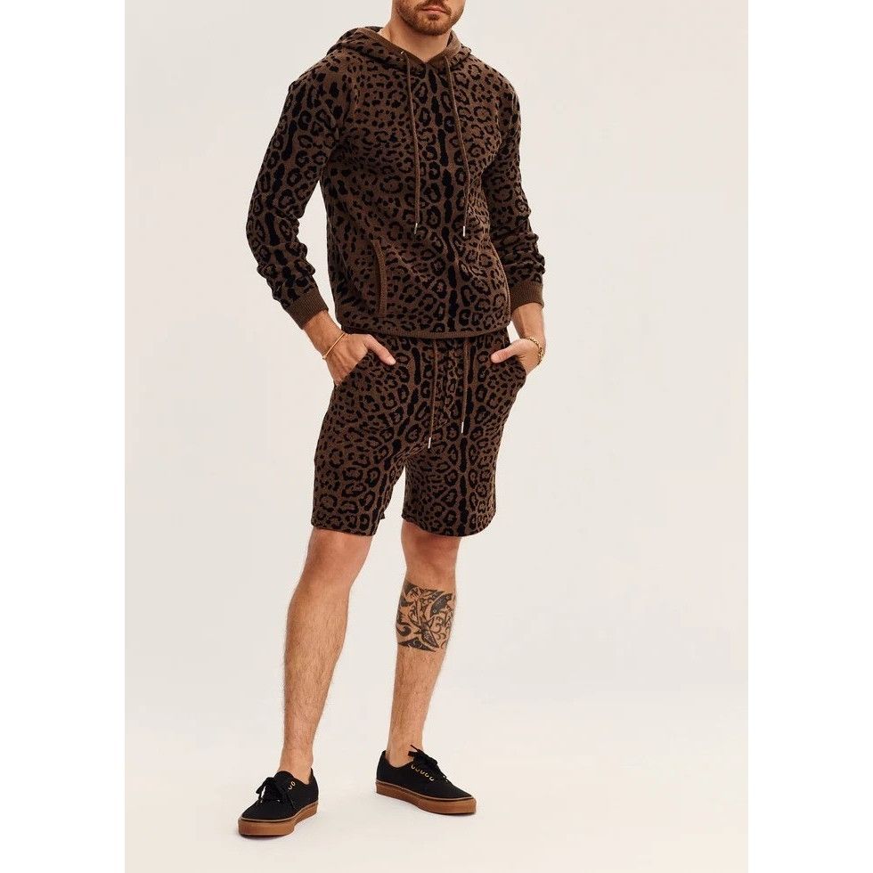 REVOLVE SER.O.YA Gunner Shorts in Cheetah Jacquard Small Mens Teddy Size US 26 / EU 42 - 9 Thumbnail
