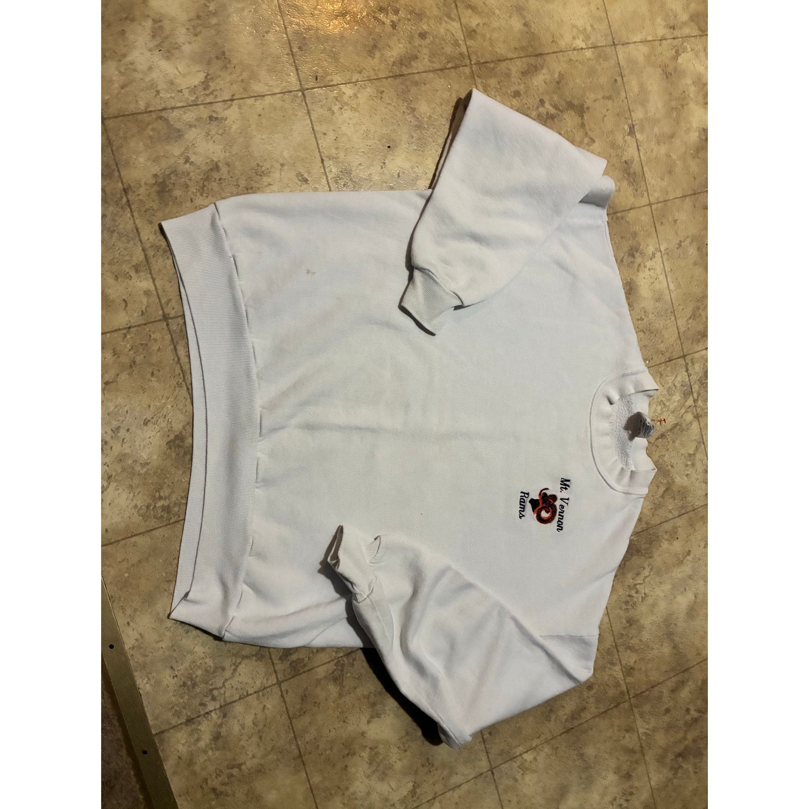 Jerzees Vintage Mount Vernon Rams White Sweatshirt Jerzees XL Size US XL / EU 56 / 4 - 5 Thumbnail