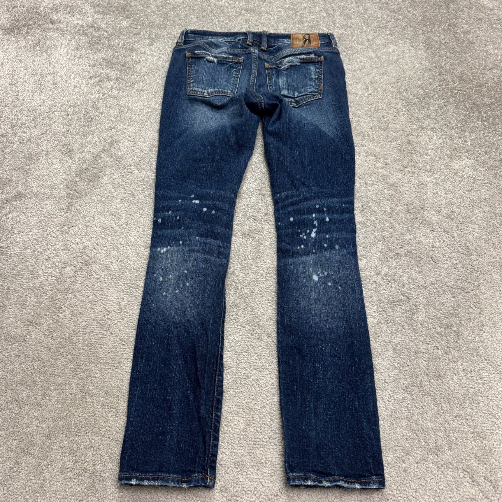 Vintage Rock Revival Womens Distressed Ankle Jeans 26x29 Blue Dark Wash Regular Fit Streetwear Size 26" / US 2 / IT 38 - 2 Thumbnail