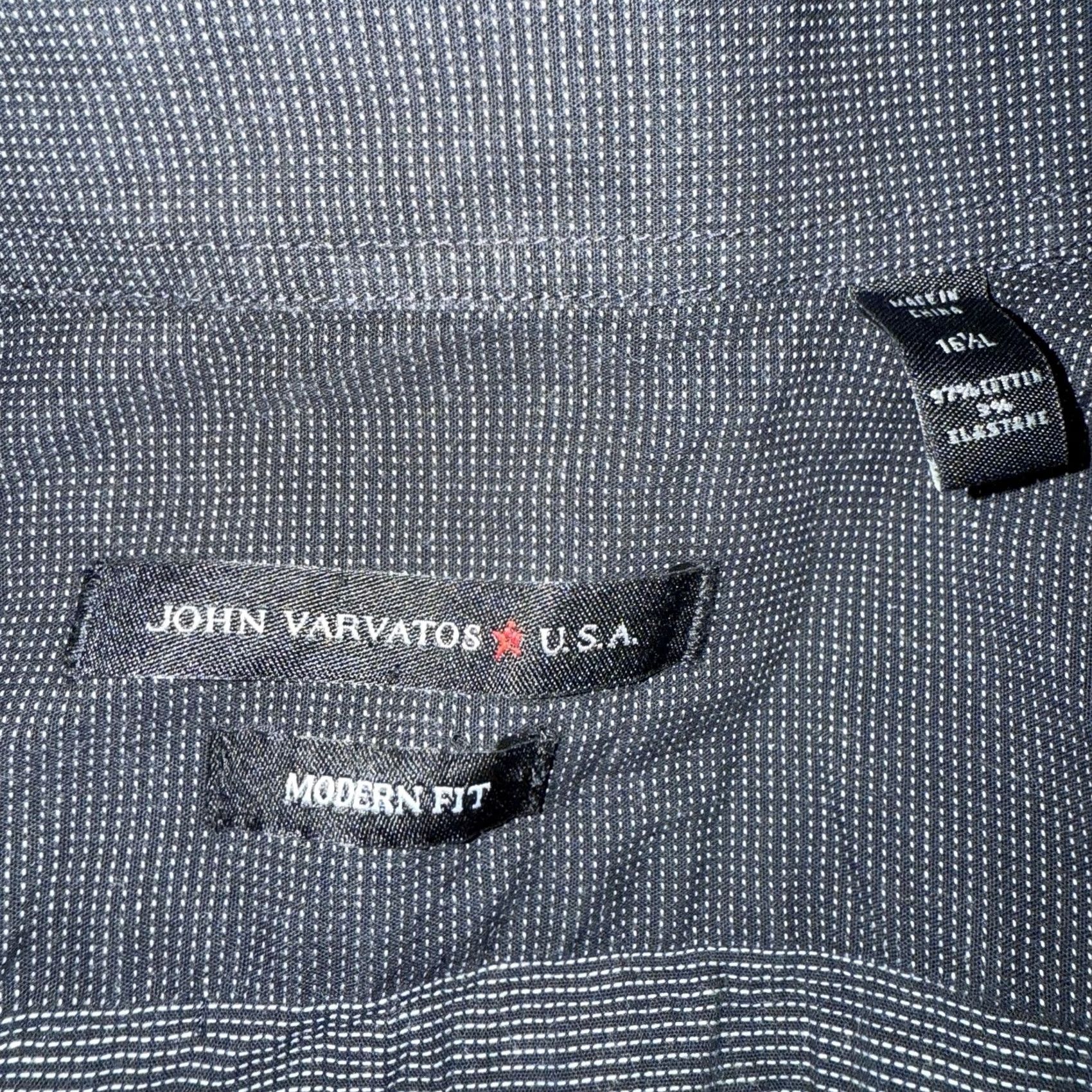John Varvatos John Varvatos Modern Fit Black Long Sleeve Button-Down Shirt Mens Size 16.5L Size US L / EU 52-54 / 3 - 4 Thumbnail
