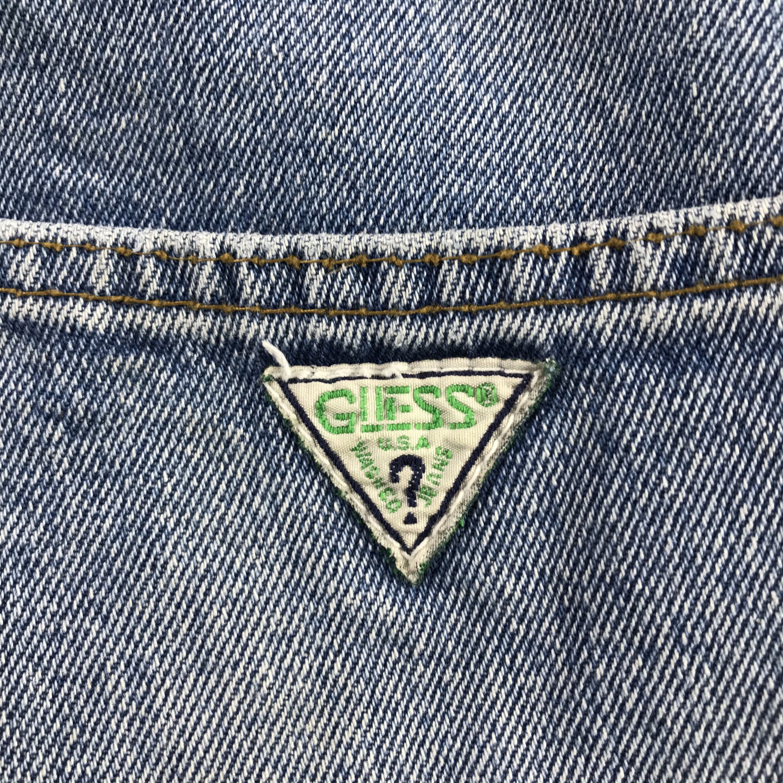 Guess Vintage 90's Guess Jeans Faded Baggy Denim KJ3398 Size US 33 - 6 Thumbnail