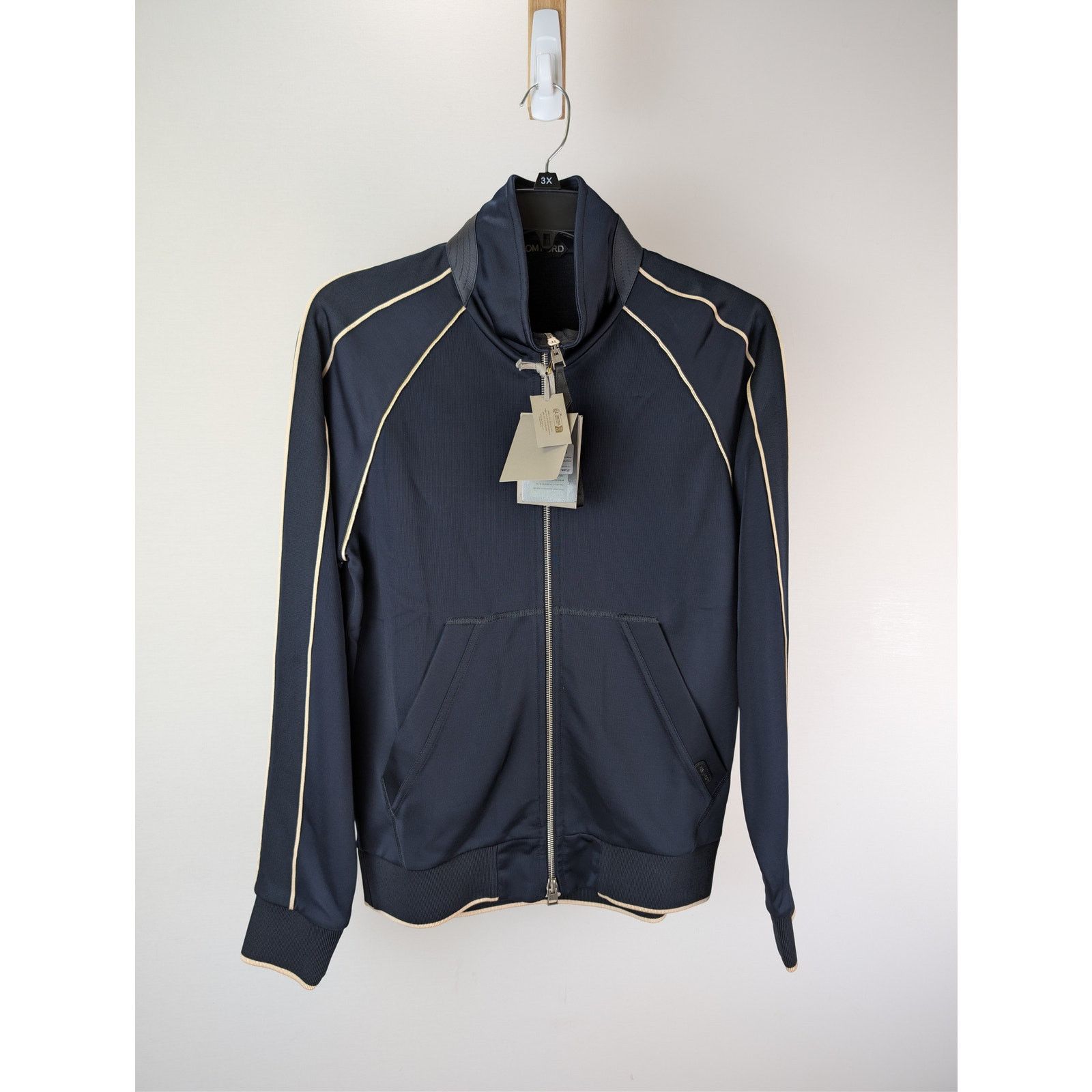 Tom Ford o1rshd1 Sports jacket with piping in navy blue Size US M / EU 48-50 / 2 - 1 Thumbnail