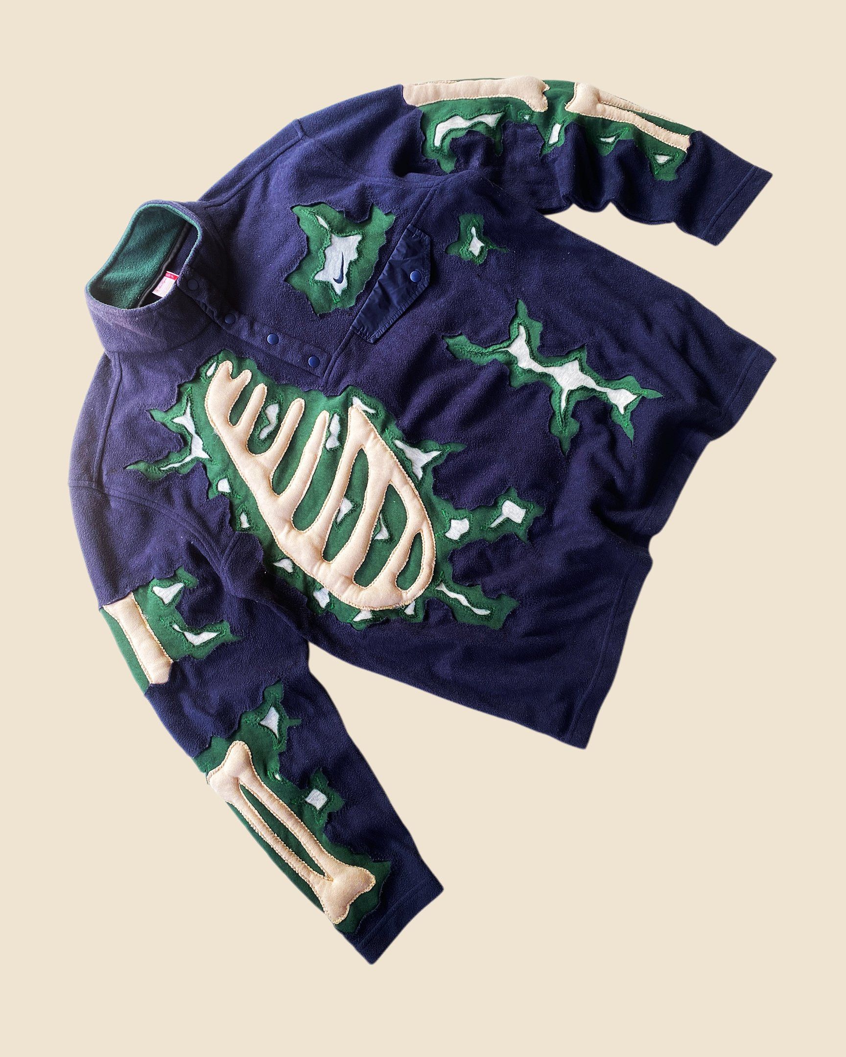 Nike 1 OF 1 REWORKED NIKE CRACKY 3D PUFF SKELETON FLEECE SIZE M Size US M / EU 48-50 / 2 - 3 Thumbnail
