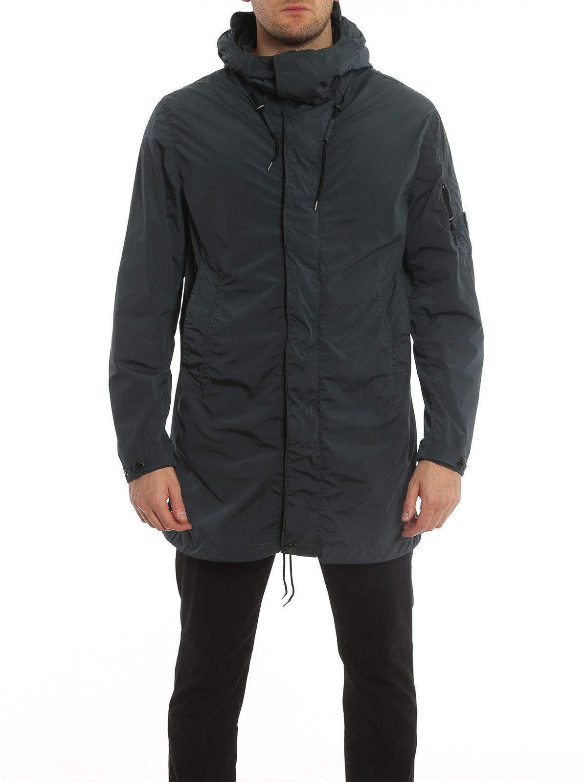 C.P. Company o1y1224 Logo Hooded Parka Jacket in Dark Blue Size US S / EU 44-46 / 1 - 3 Thumbnail
