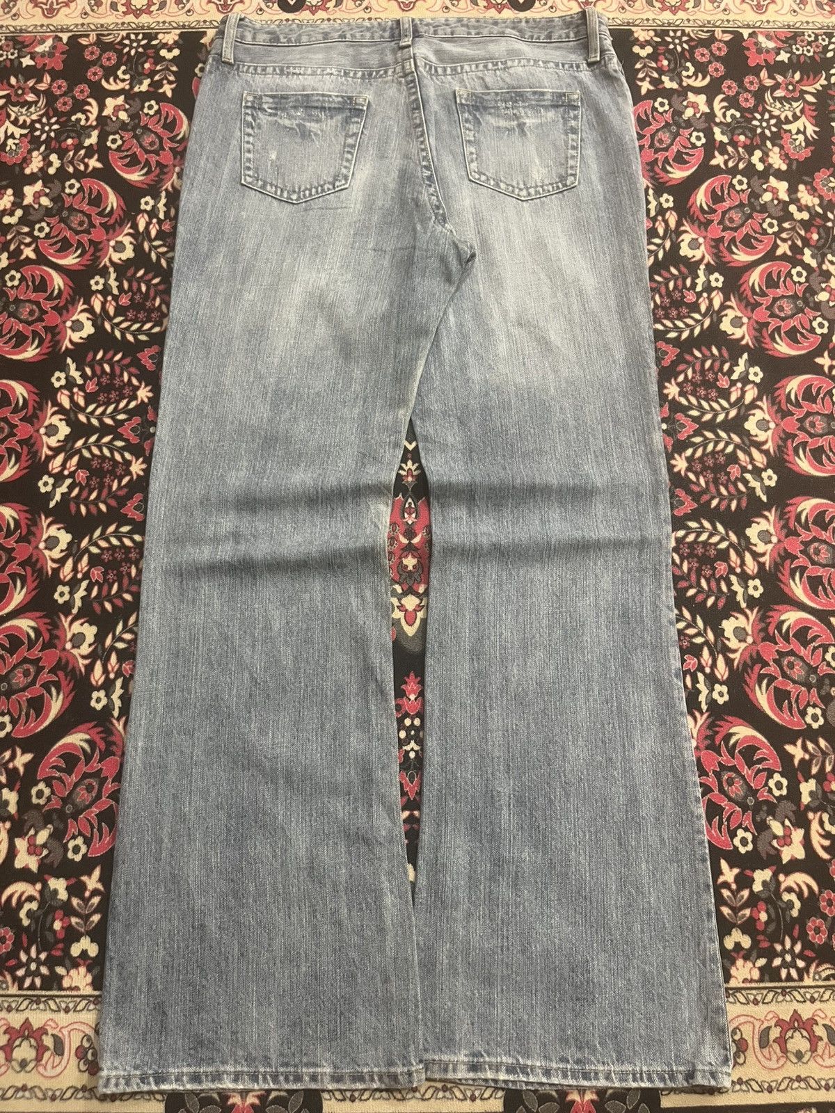 Japanese Brand Vintage Japanese Brand Oririn Blue Washed Ripped Flare Jeans Size US 34 / EU 50 - 2 Thumbnail