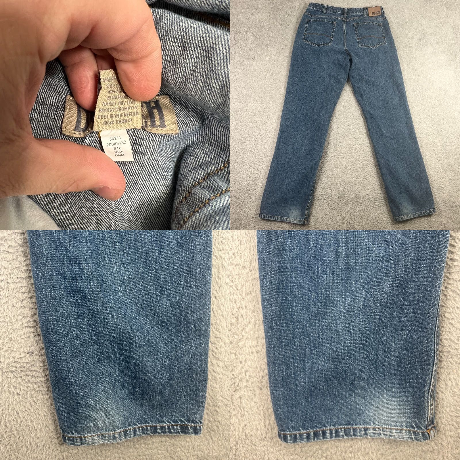 Duluth Trading Company DULUTH Trading Jeans Men 36x34 Mid Rise Straight Leg 5-Pocket Denim Blue American Casual Size US 36 / EU 52 - 8 Thumbnail