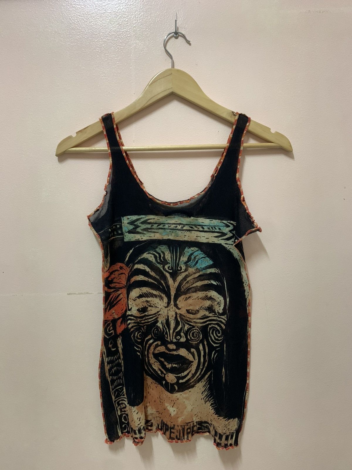 Jean Paul Gaultier Jean Paul Gaultier - S/S’96 - Maori Tribe - Mesh - Tank Top Size S / US 4 / IT 40 - 7 Thumbnail